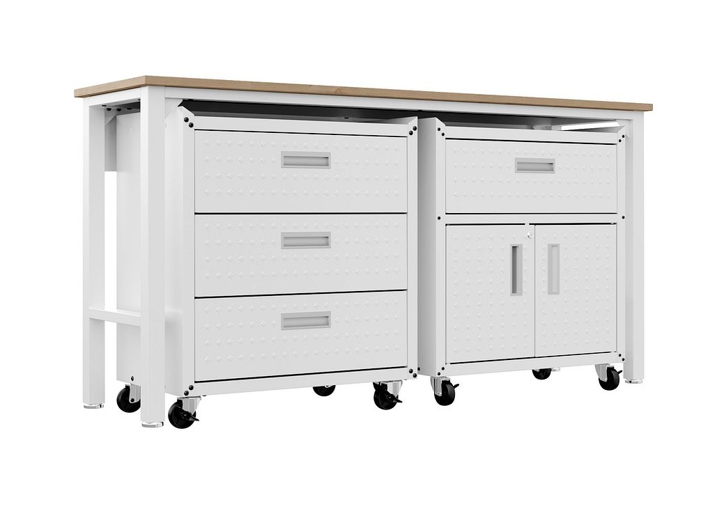 Fortress 3-Piece Textured Metal Garage Storage Set, Composition 5