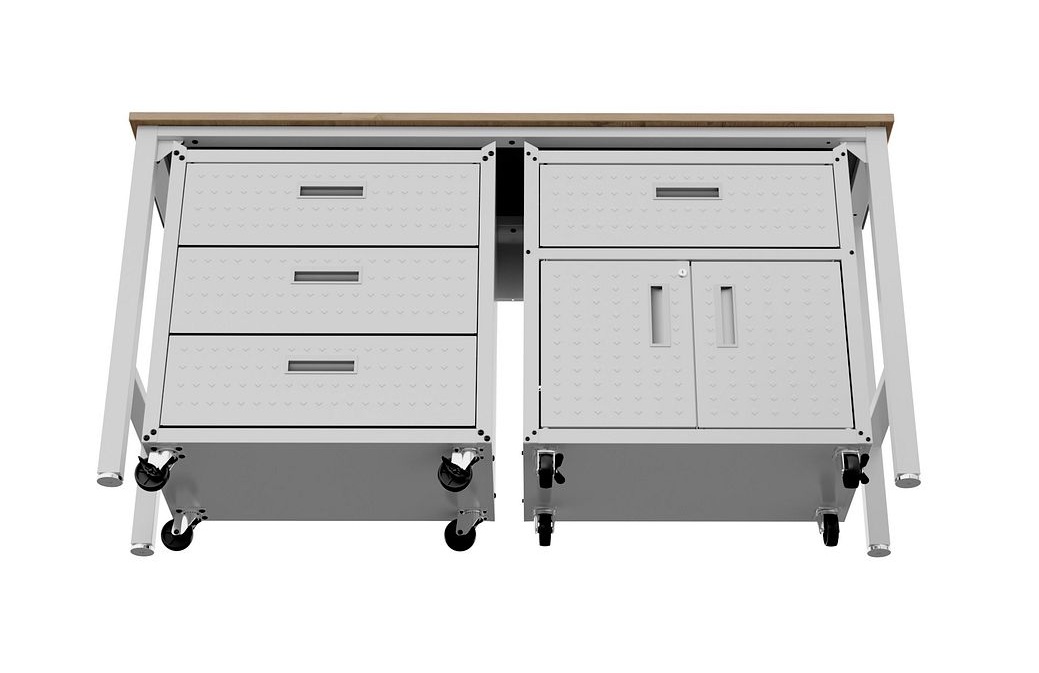 Fortress 3-Piece Textured Metal Garage Storage Set, Composition 5