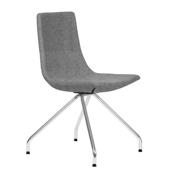 North Cape Low Back Armless Meeting Chair, Chromed 4-leg Base