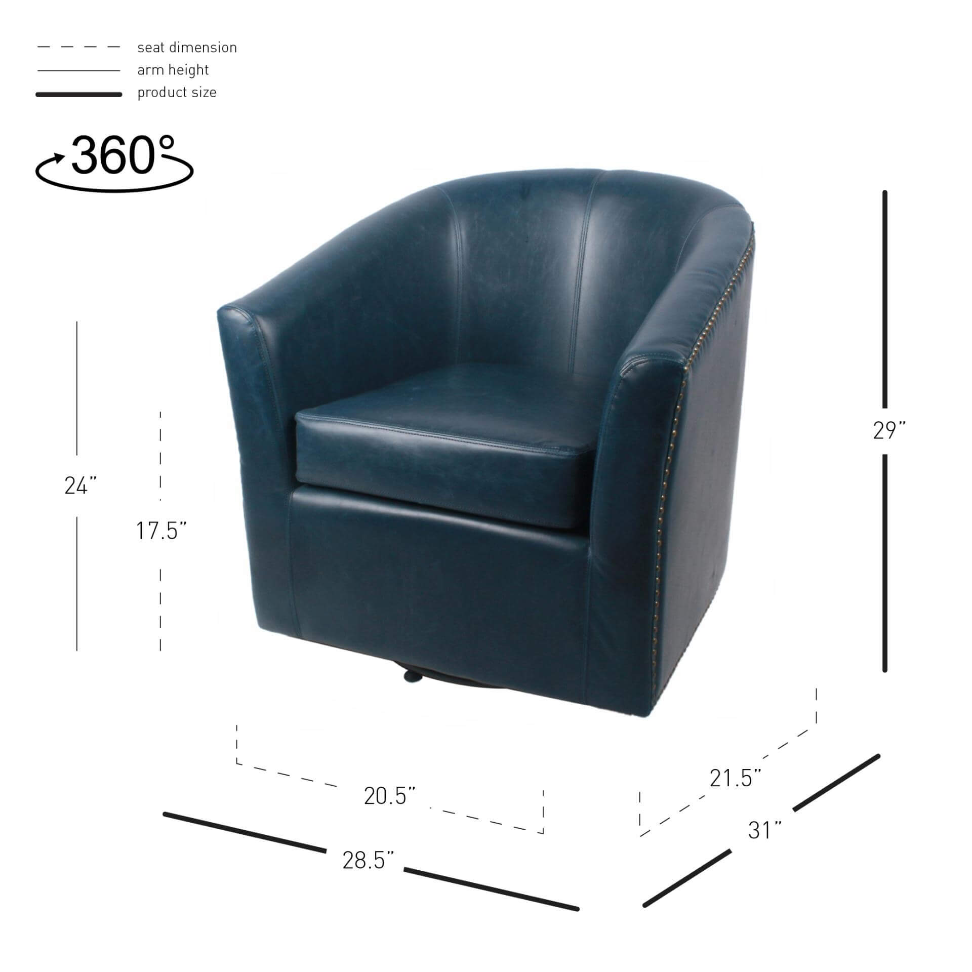 Ernest Bonded Leather Swivel Chair