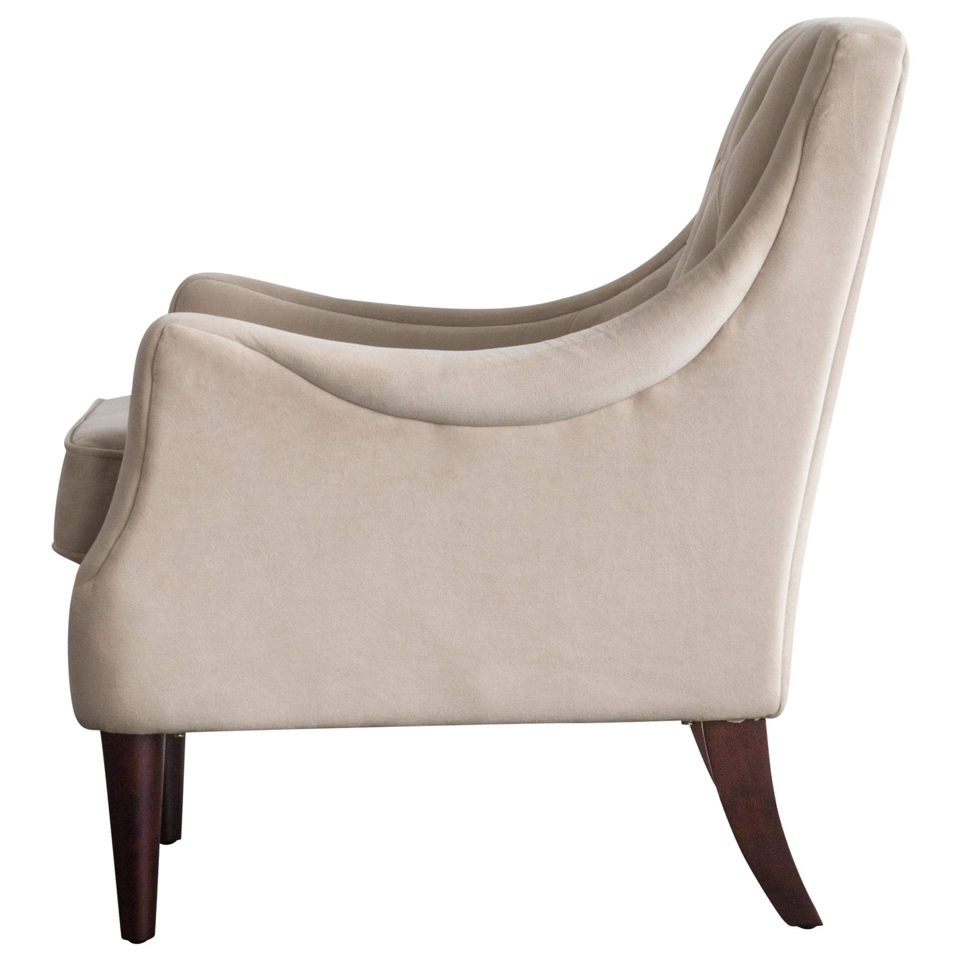 Marlene KD Velvet Fabric Tufted Accent Chair