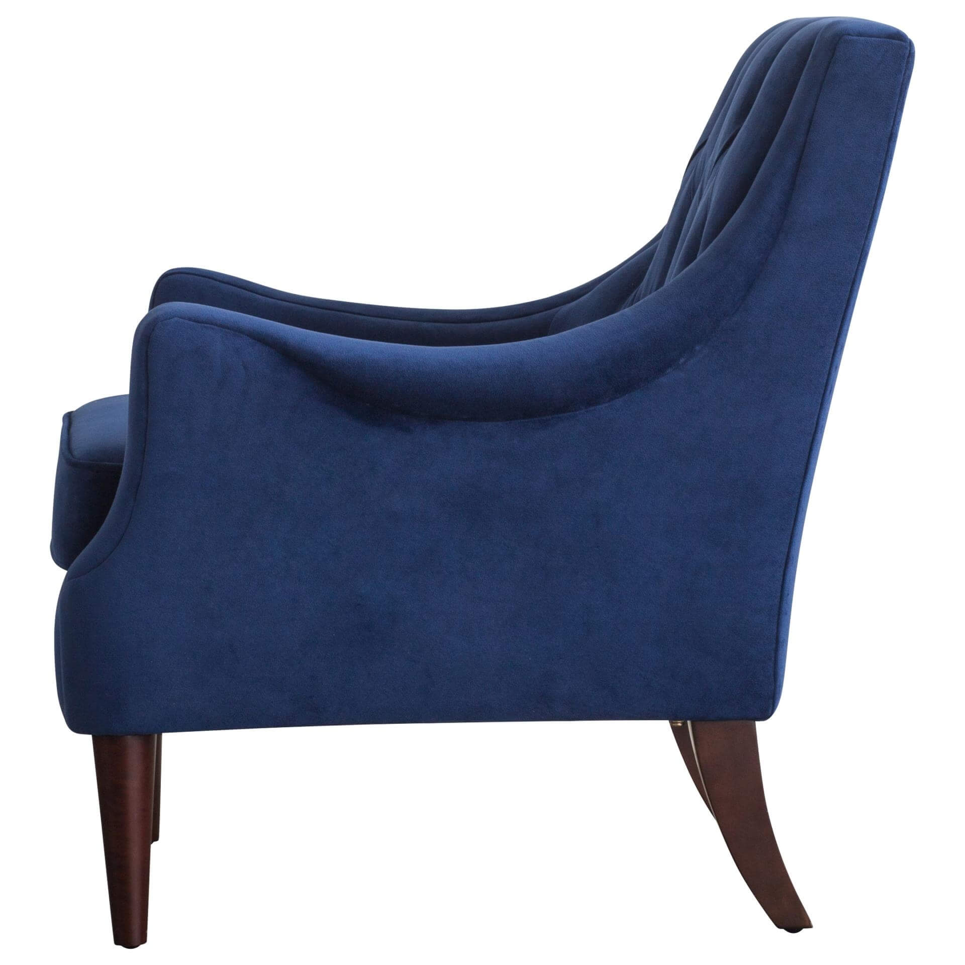Marlene KD Velvet Fabric Tufted Accent Chair