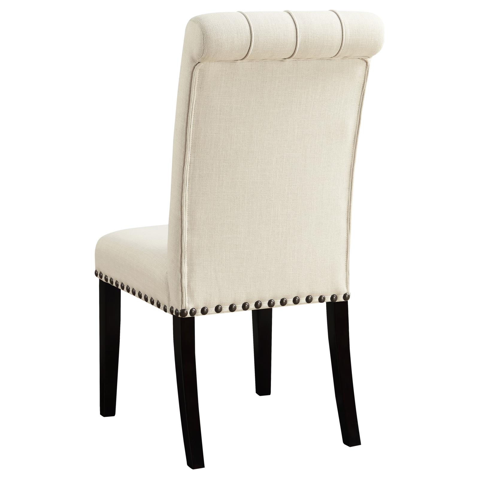 Alana Tufted Back Fabric Side Chair with Nailhead Trim