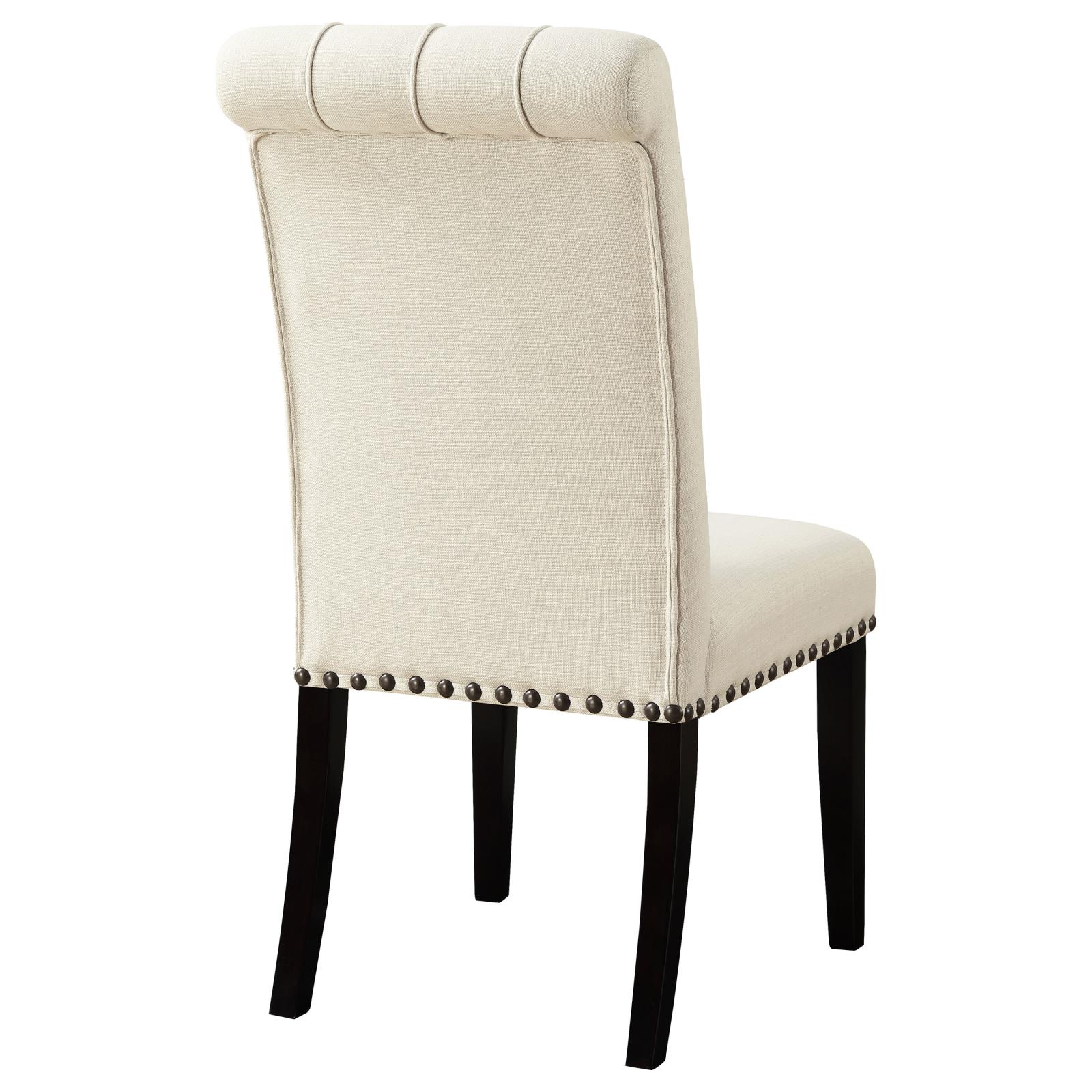 Alana Tufted Back Fabric Side Chair with Nailhead Trim
