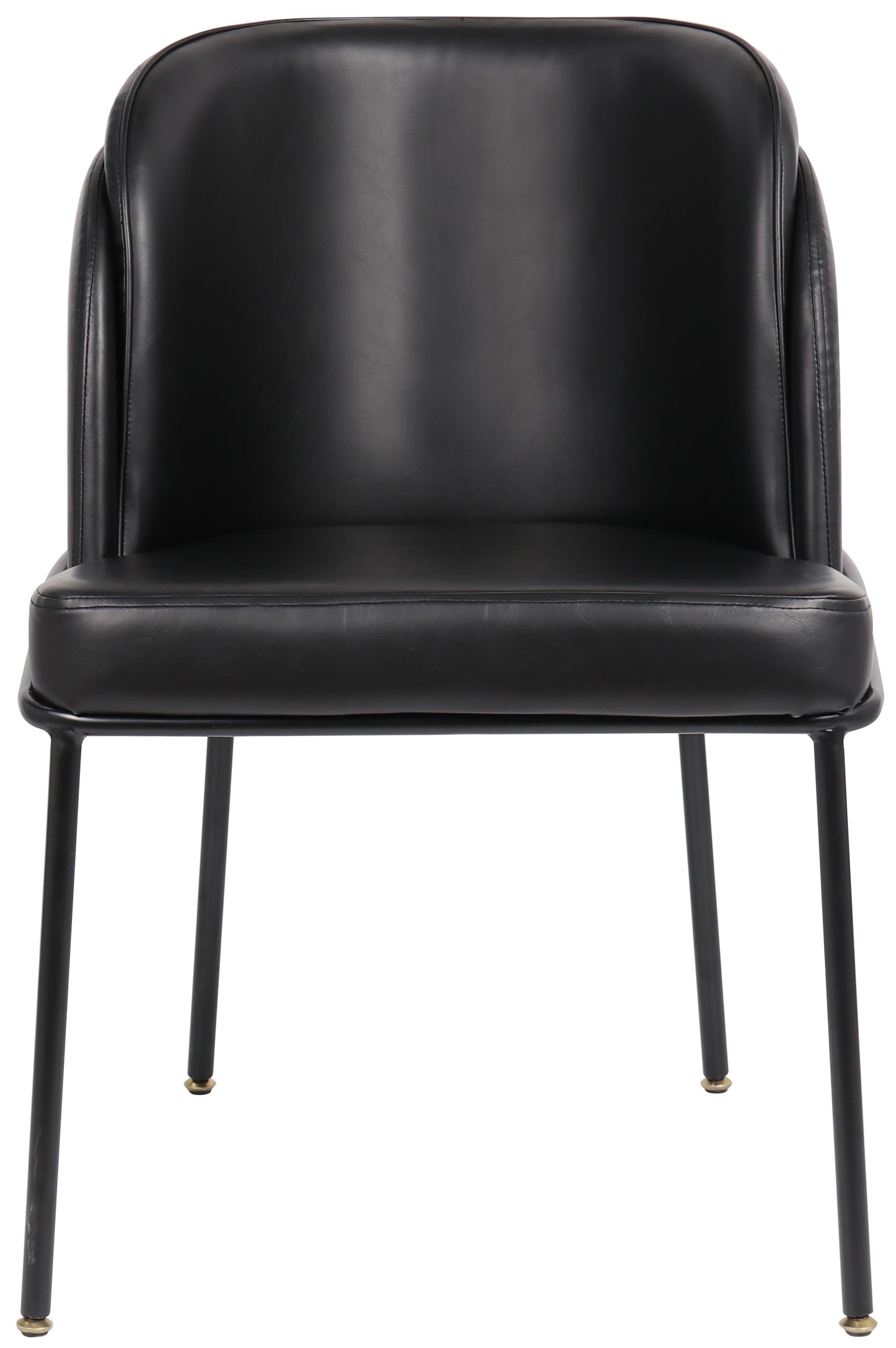 Jagger Faux Leather Dining Chair with Matte Black Iron Legs