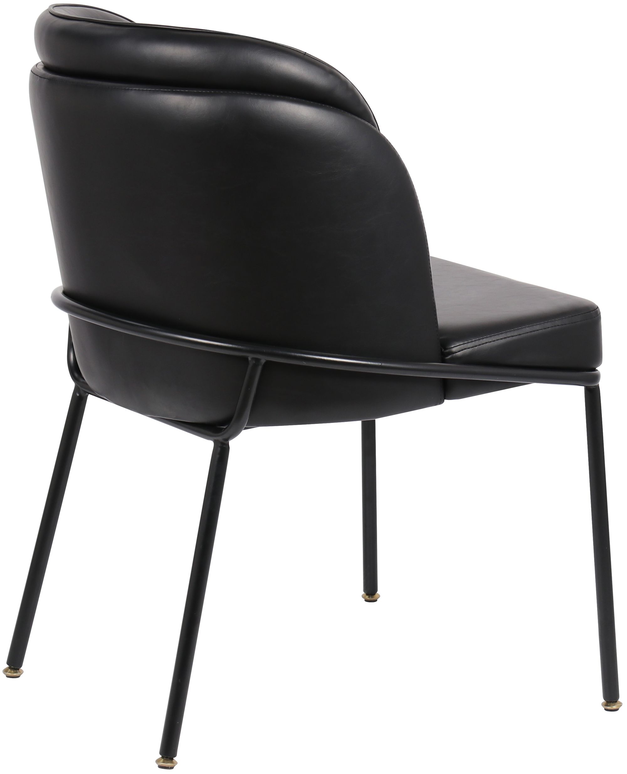 Jagger Faux Leather Dining Chair with Matte Black Iron Legs