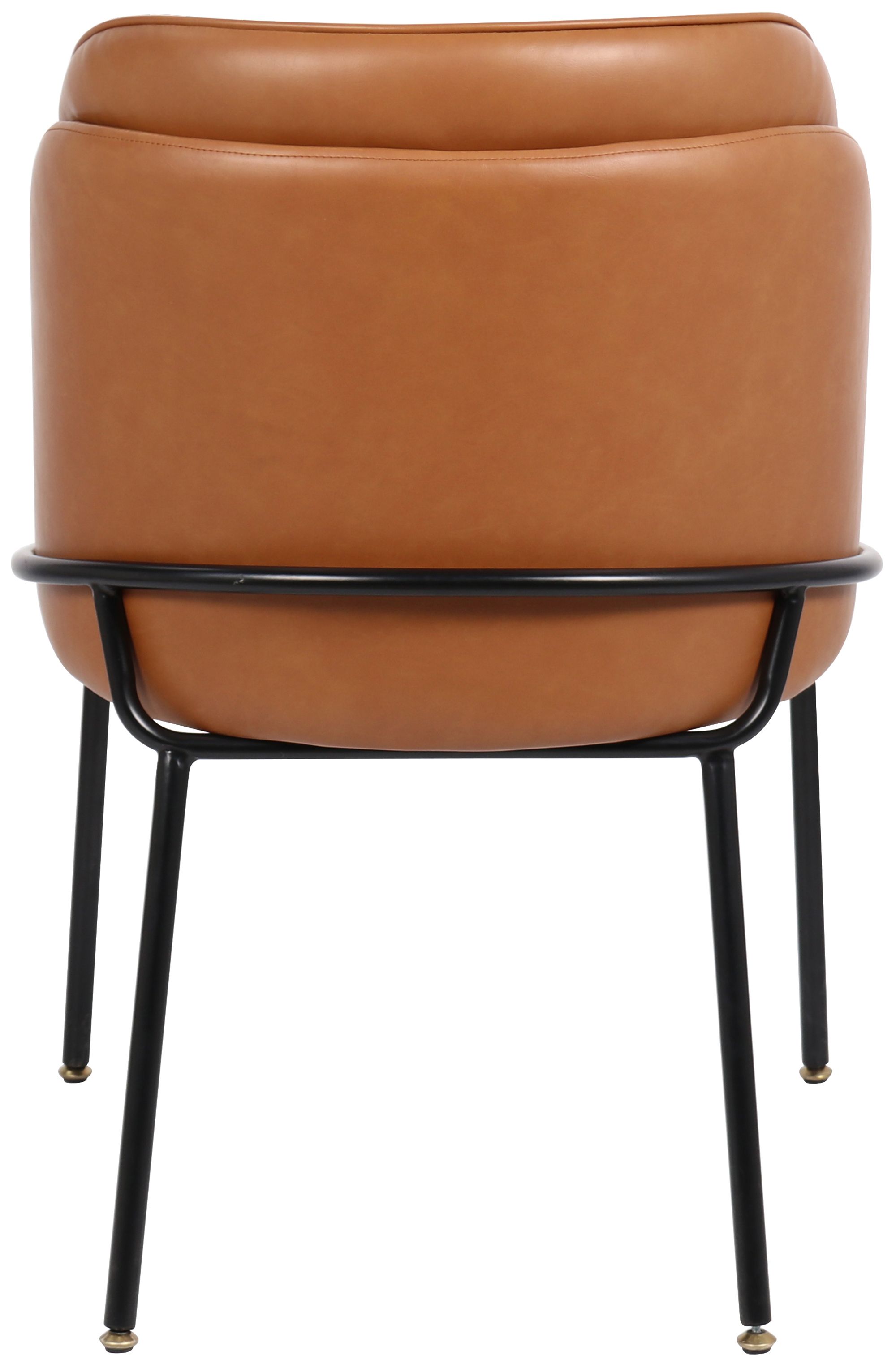 Jagger Faux Leather Dining Chair with Matte Black Iron Legs