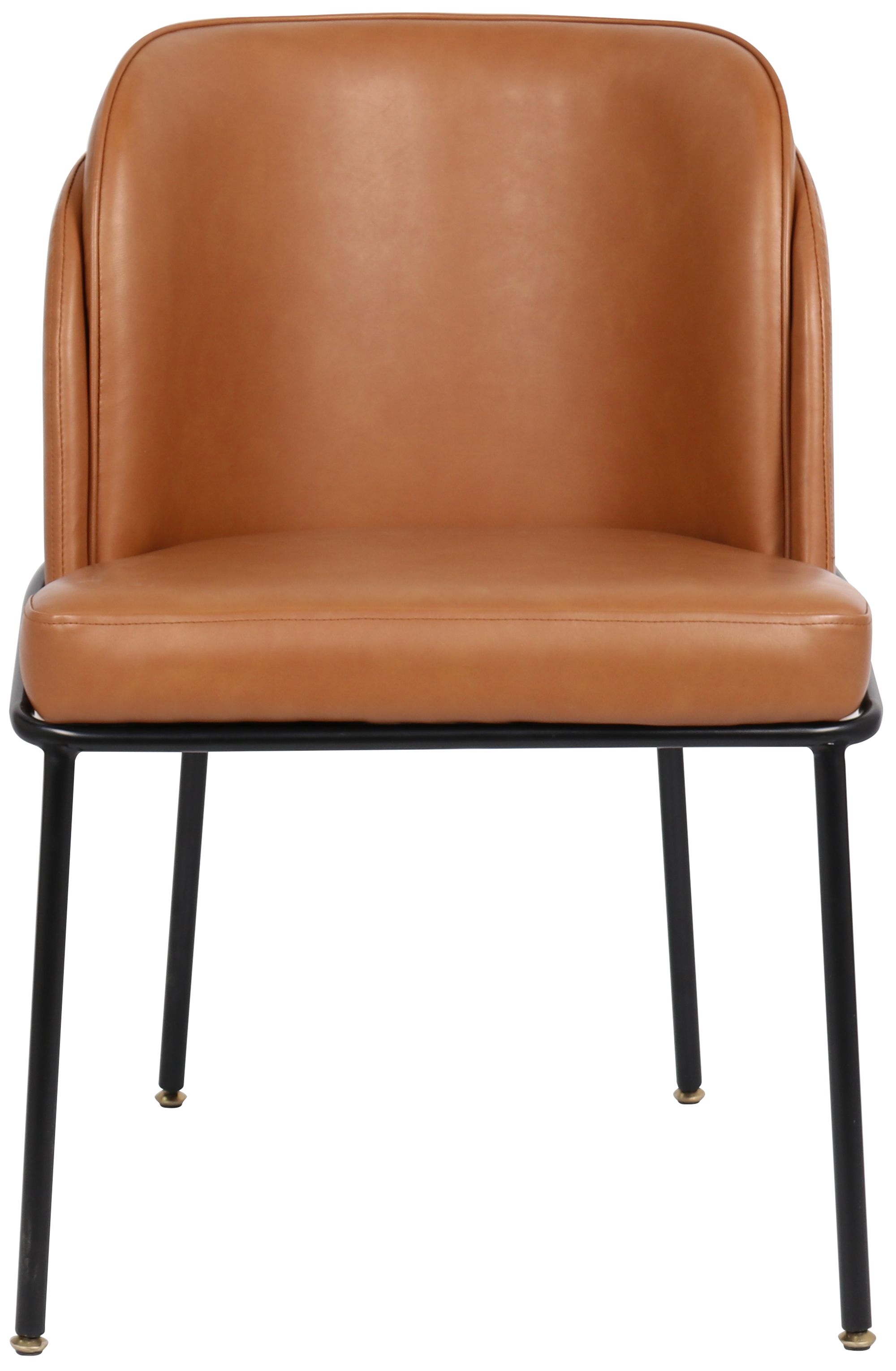 Jagger Faux Leather Dining Chair with Matte Black Iron Legs