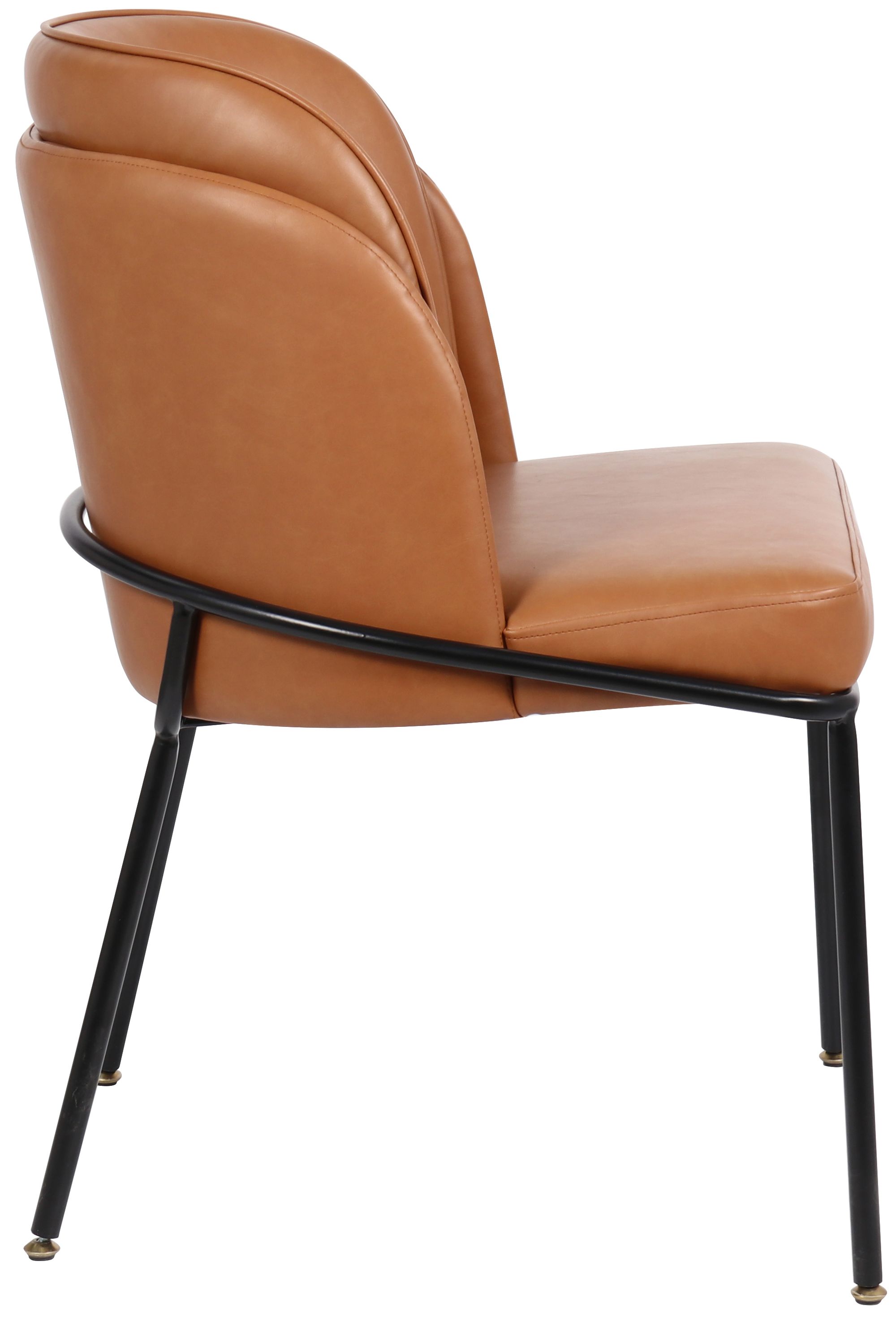 Jagger Faux Leather Dining Chair with Matte Black Iron Legs