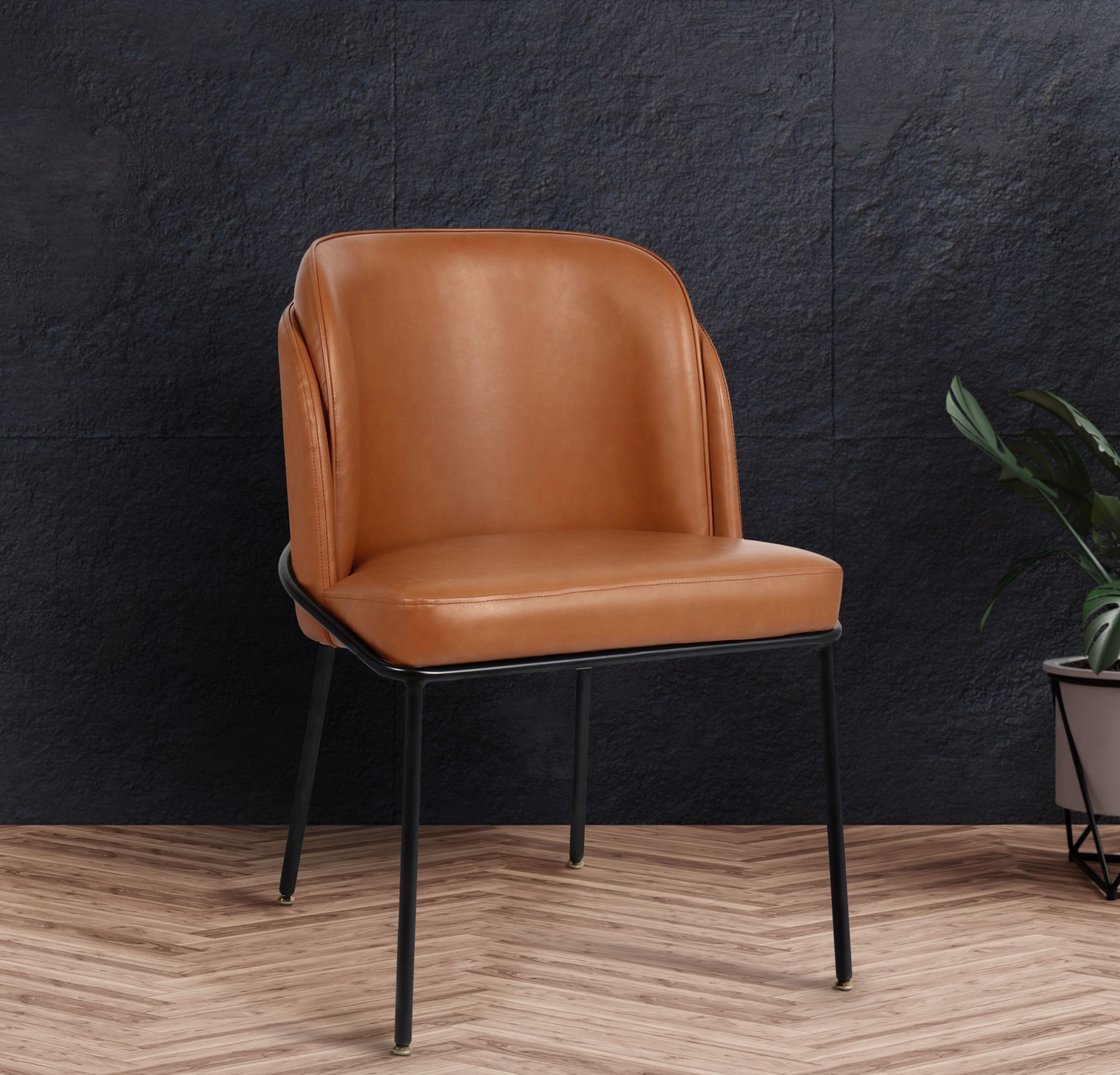 Jagger Faux Leather Dining Chair with Iron Legs