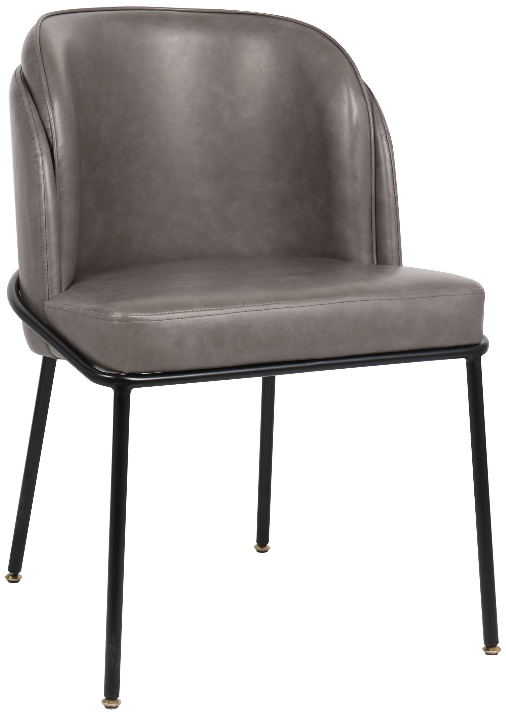 Jagger Faux Leather Dining Chair with Matte Black Iron Legs