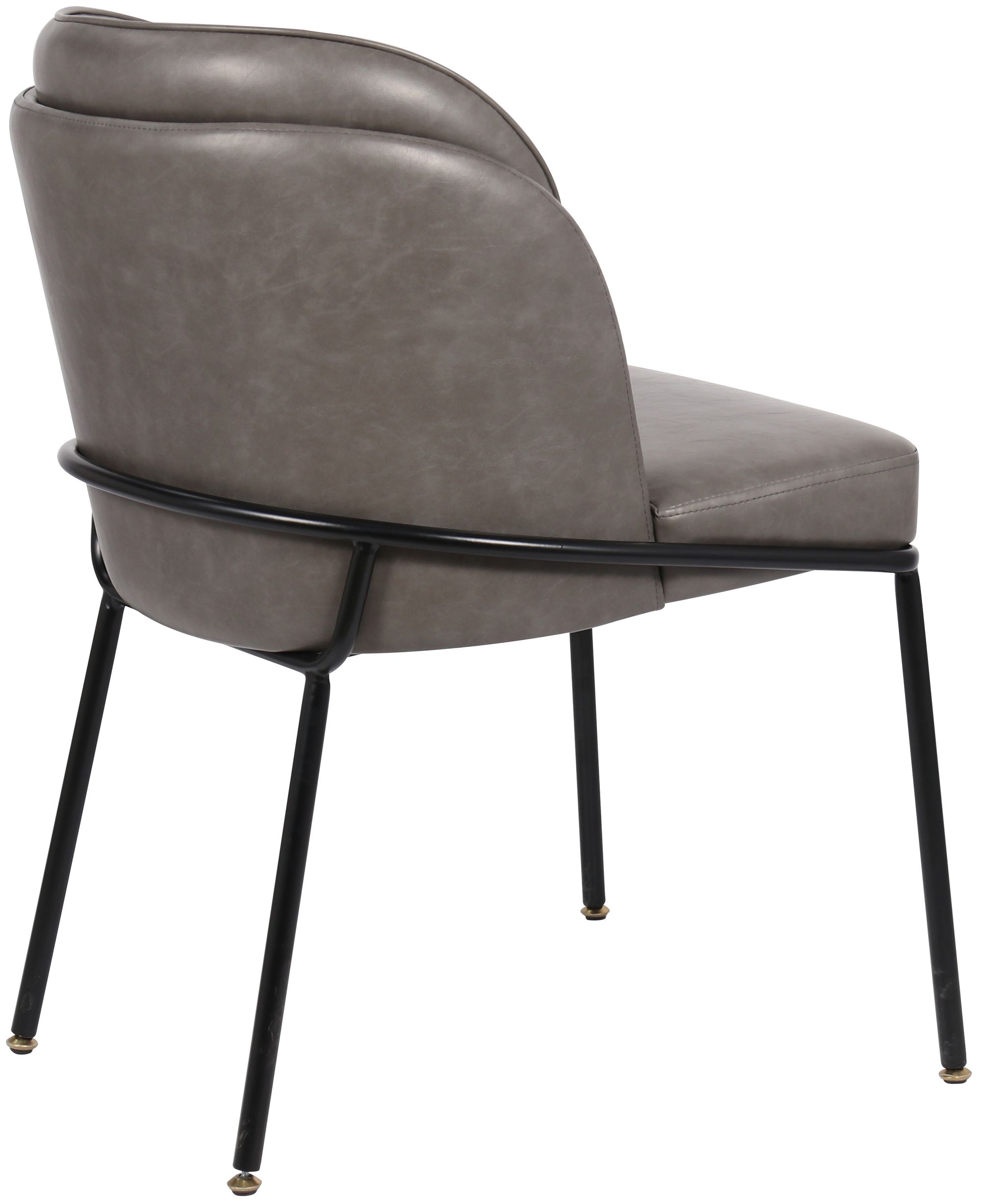 Jagger Faux Leather Dining Chair with Matte Black Iron Legs