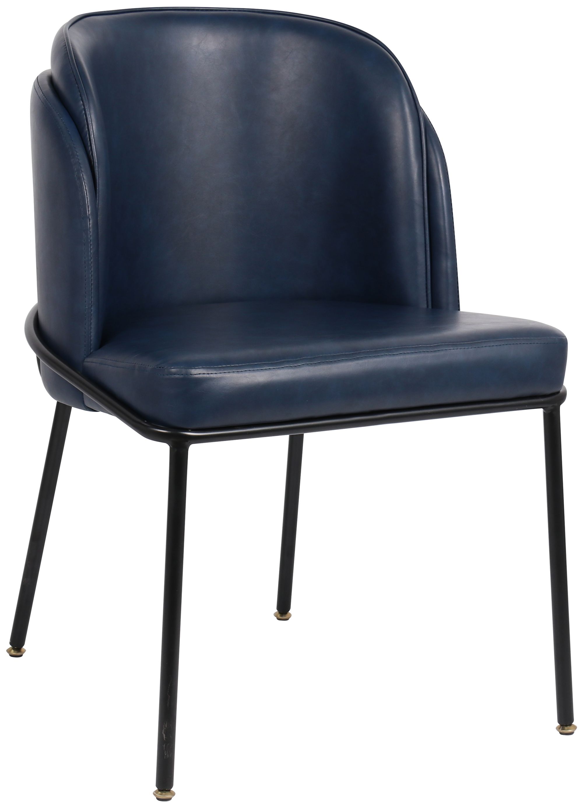 Jagger Faux Leather Dining Chair with Matte Black Iron Legs
