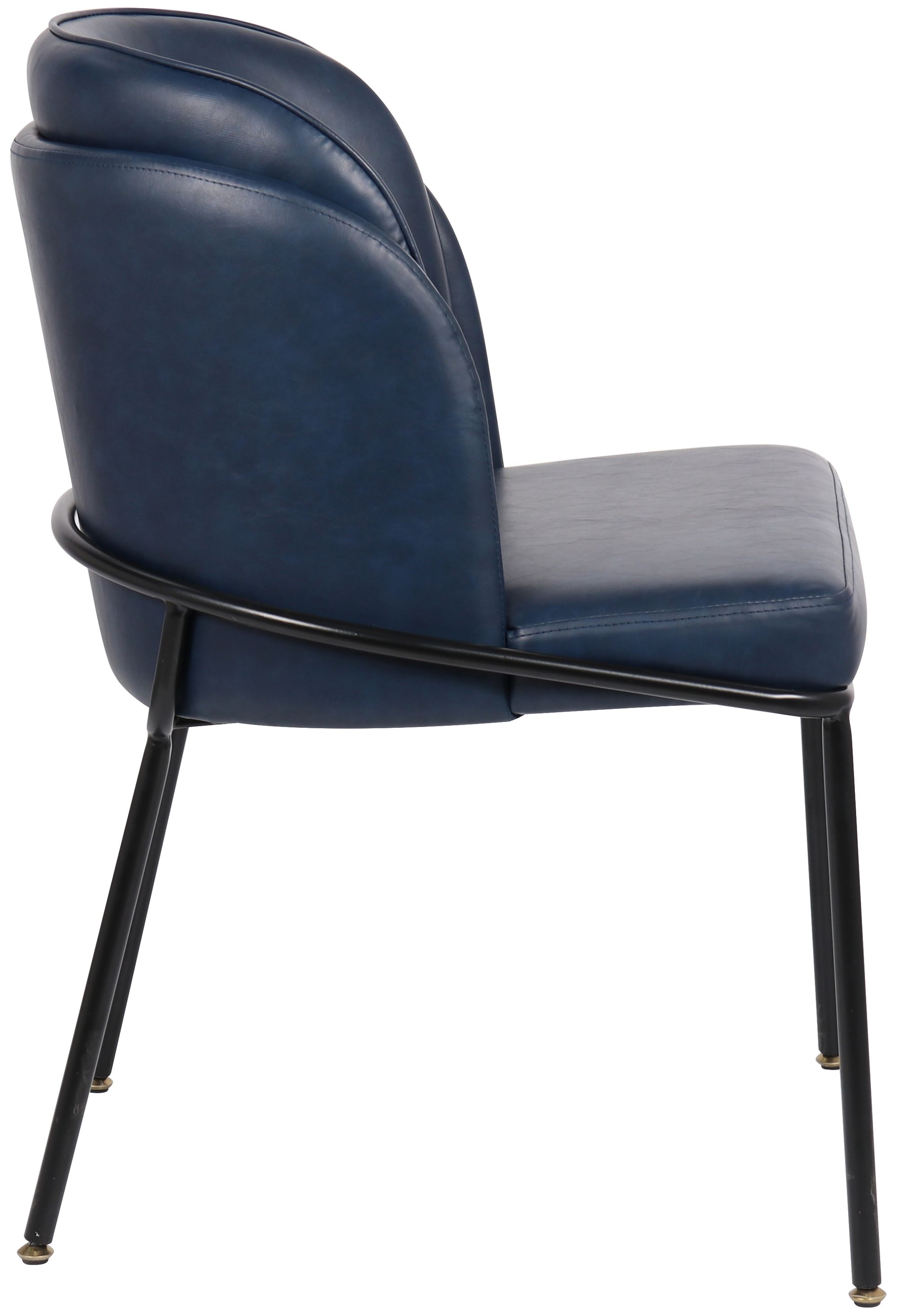 Jagger Faux Leather Dining Chair with Matte Black Iron Legs