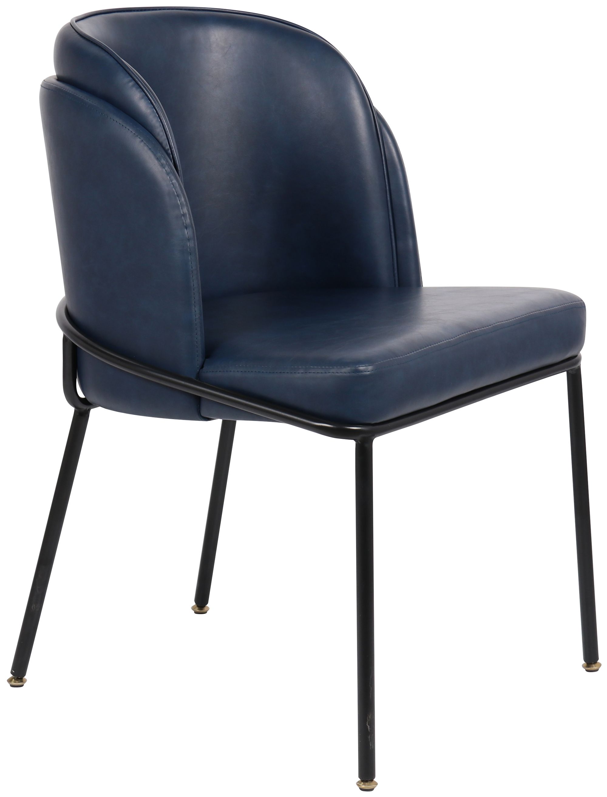 Jagger Faux Leather Dining Chair with Matte Black Iron Legs