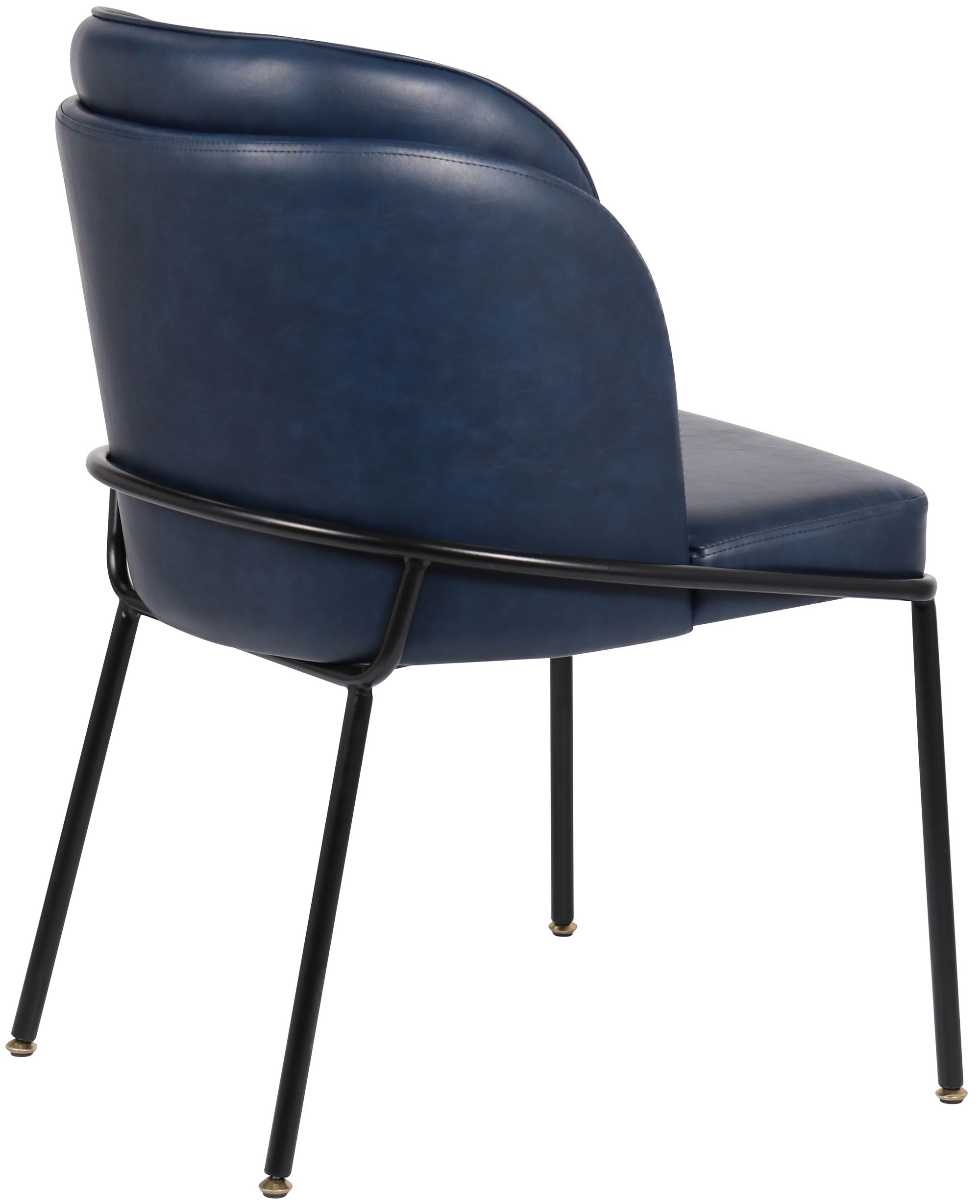 Jagger Faux Leather Dining Chair with Matte Black Iron Legs