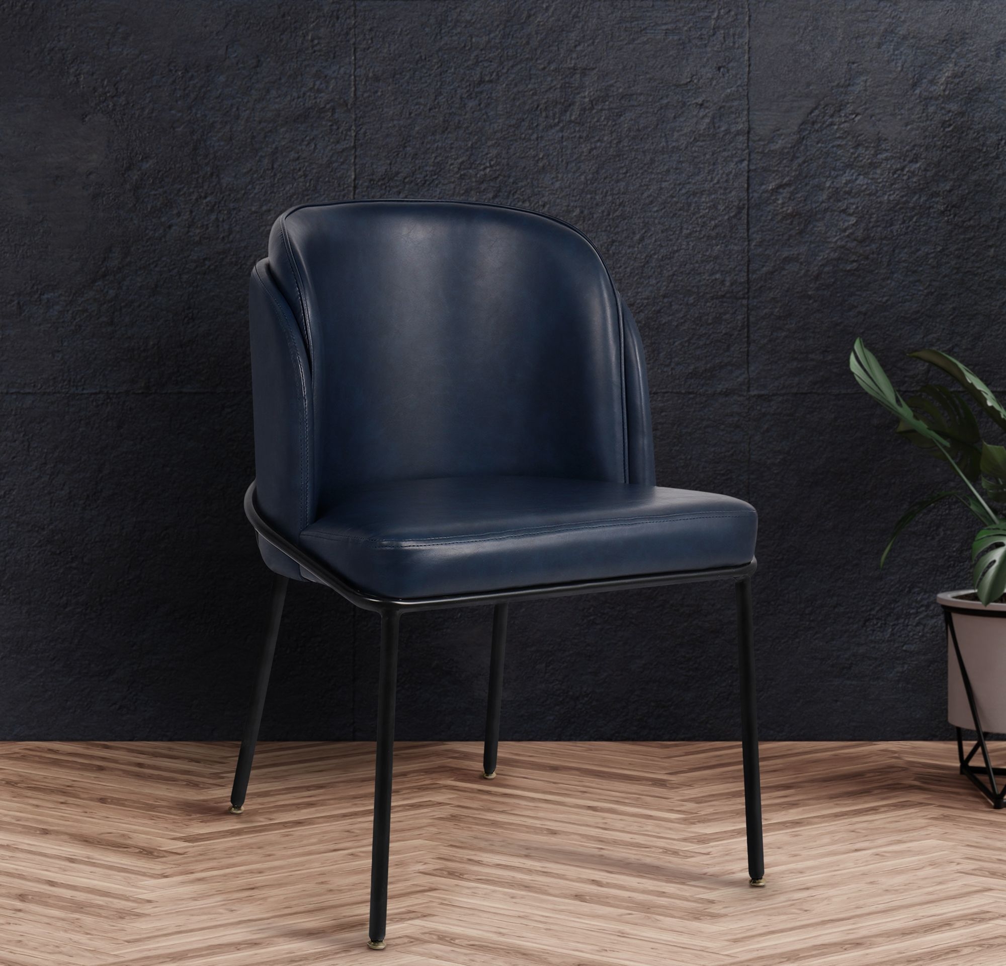 Jagger Faux Leather Dining Chair with Iron Legs