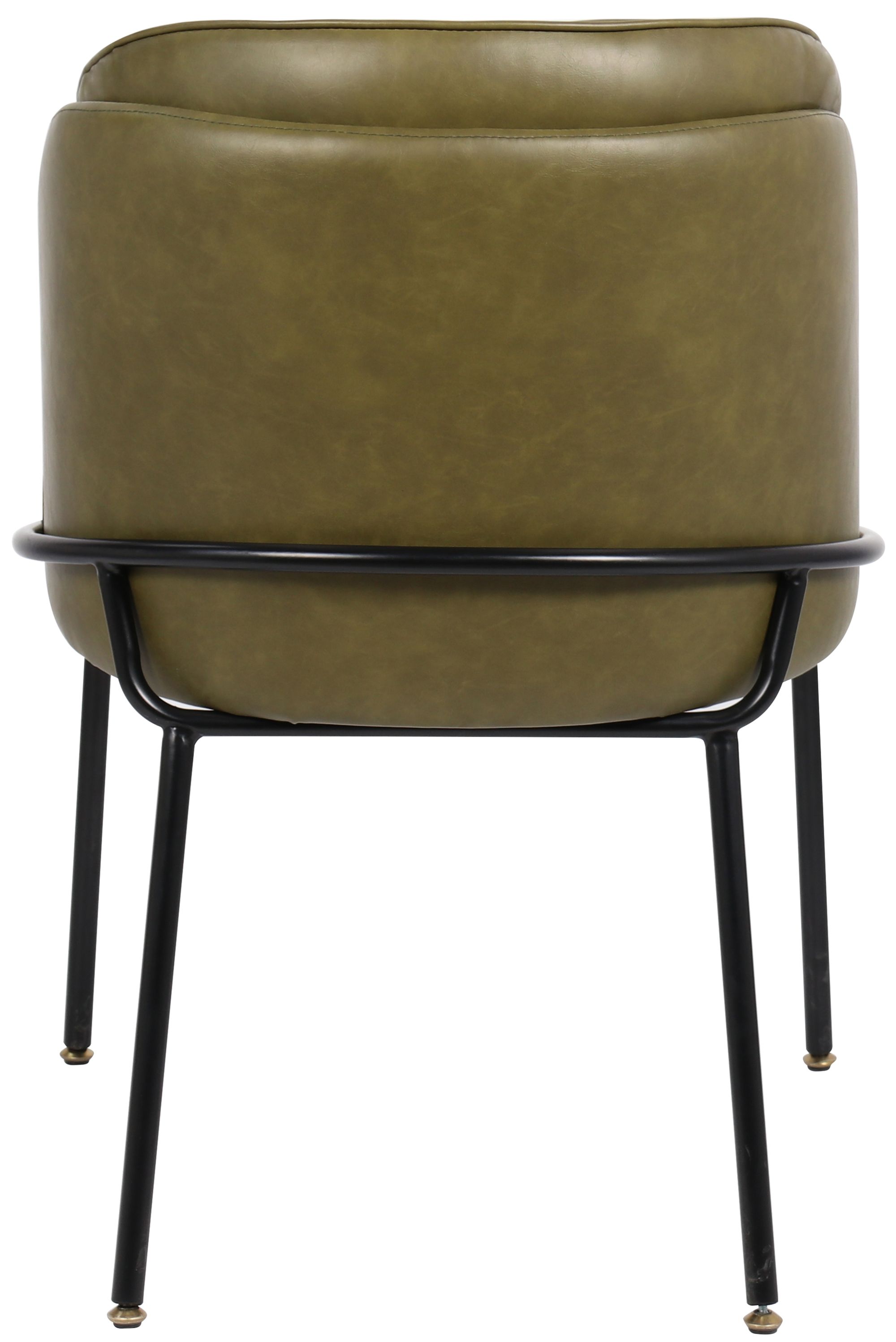 Jagger Faux Leather Dining Chair with Matte Black Iron Legs
