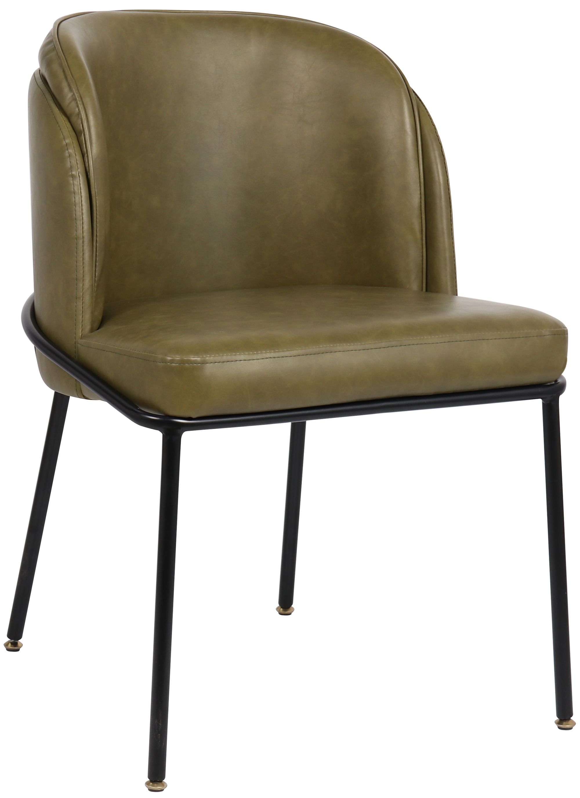Jagger Faux Leather Dining Chair with Matte Black Iron Legs
