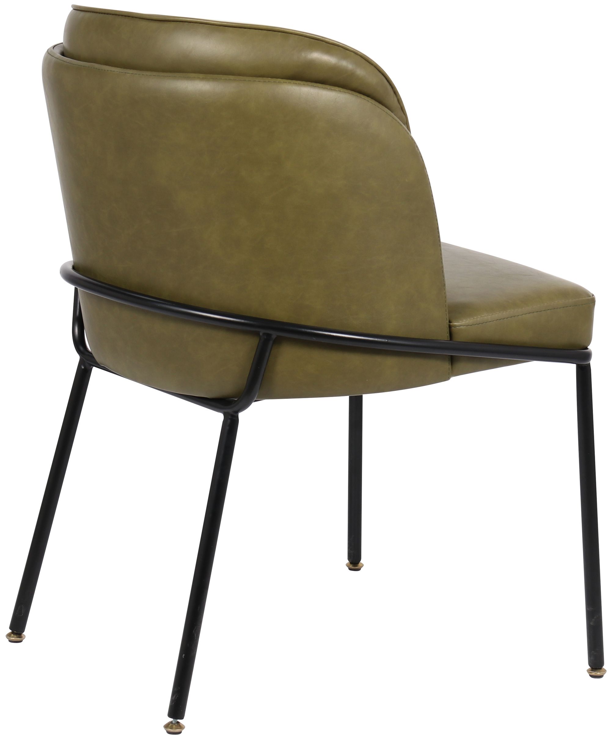 Jagger Faux Leather Dining Chair with Matte Black Iron Legs