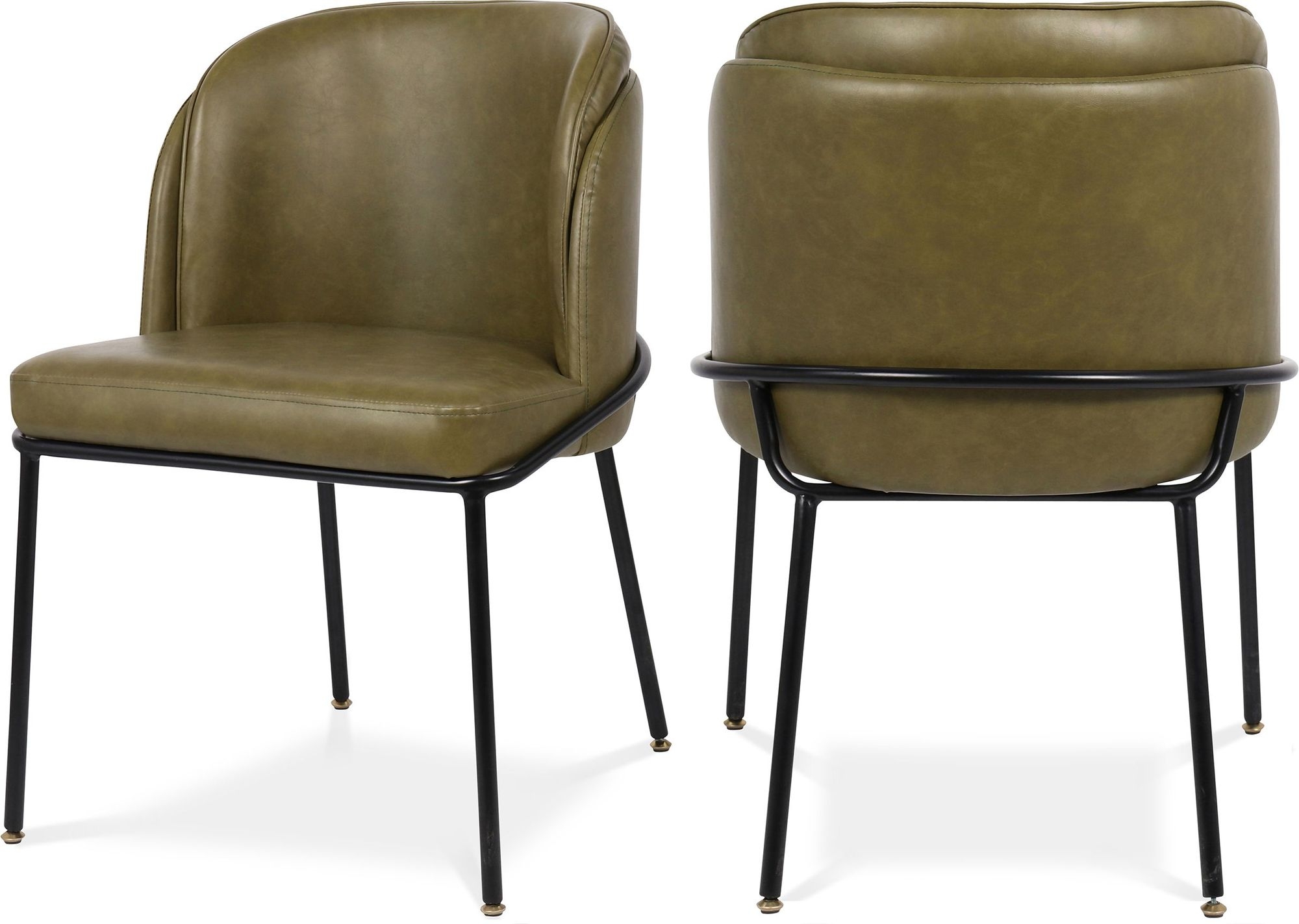 Jagger Faux Leather Dining Chair with Iron Legs