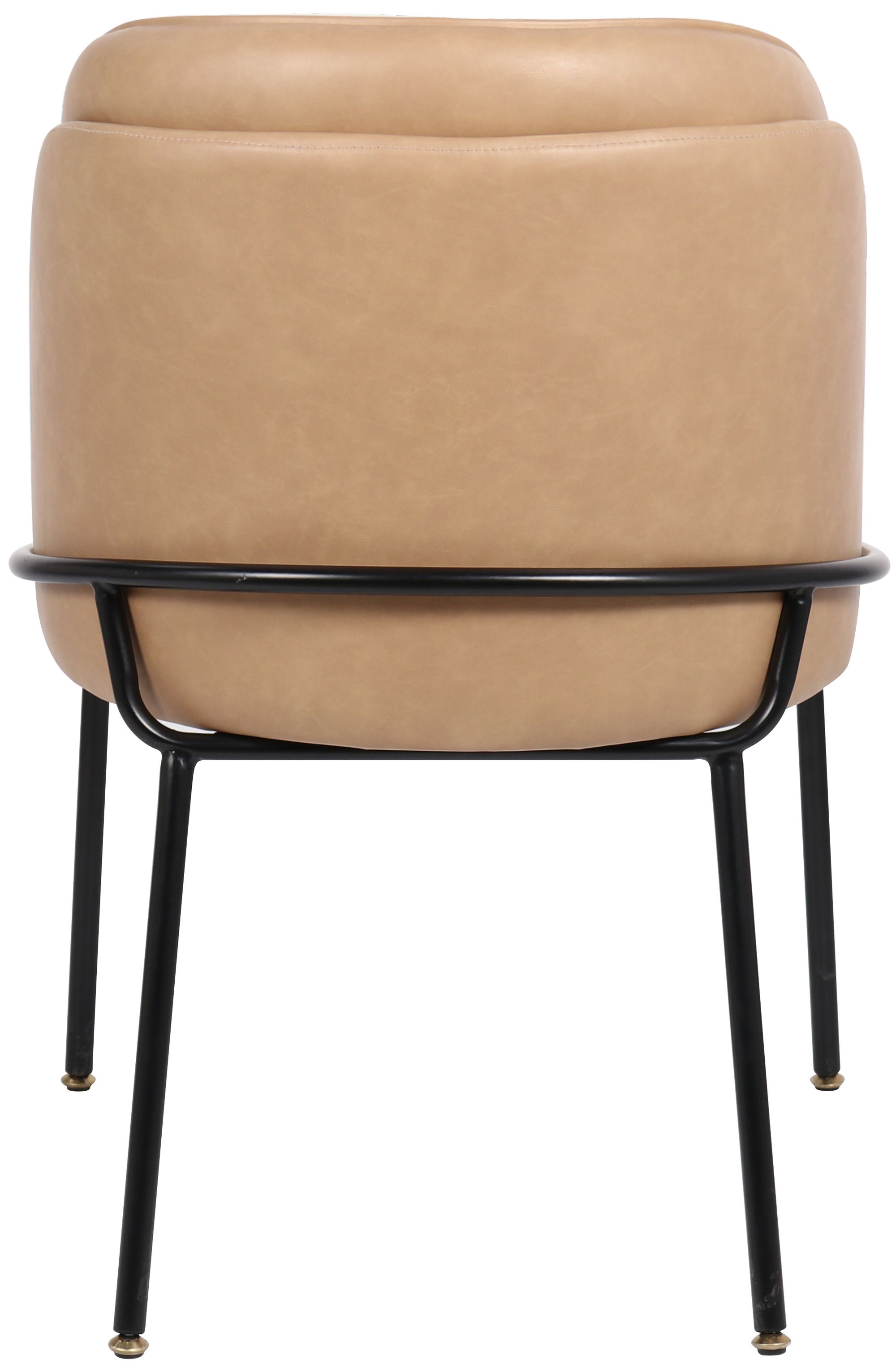 Jagger Faux Leather Dining Chair with Matte Black Iron Legs