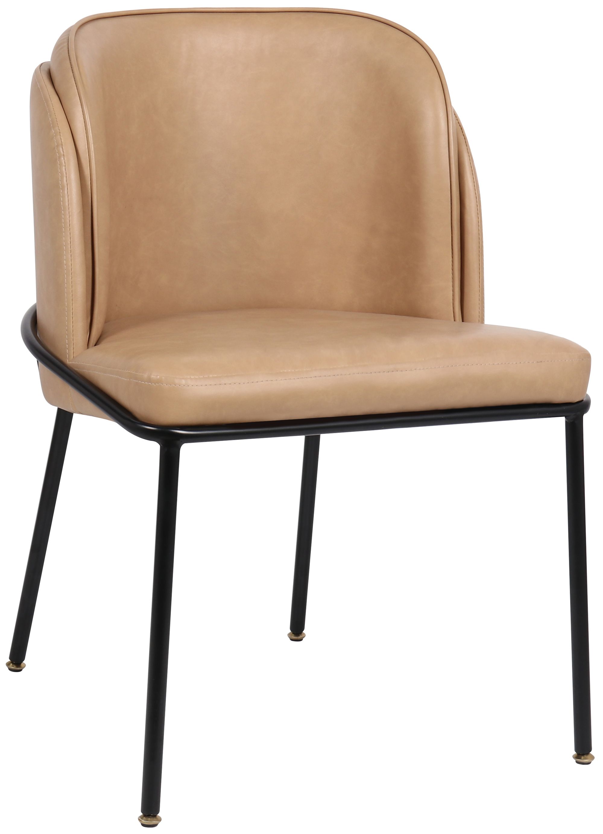 Jagger Faux Leather Dining Chair with Matte Black Iron Legs