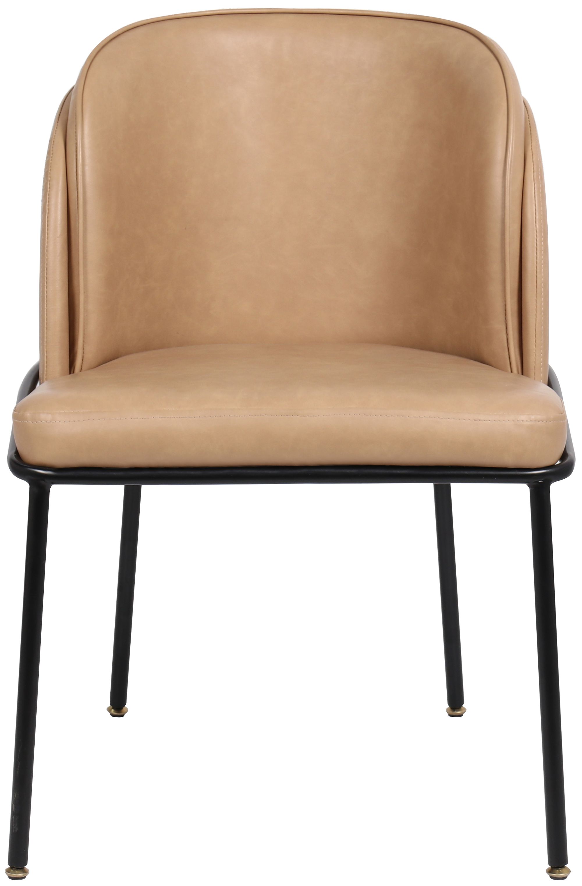 Jagger Faux Leather Dining Chair with Matte Black Iron Legs
