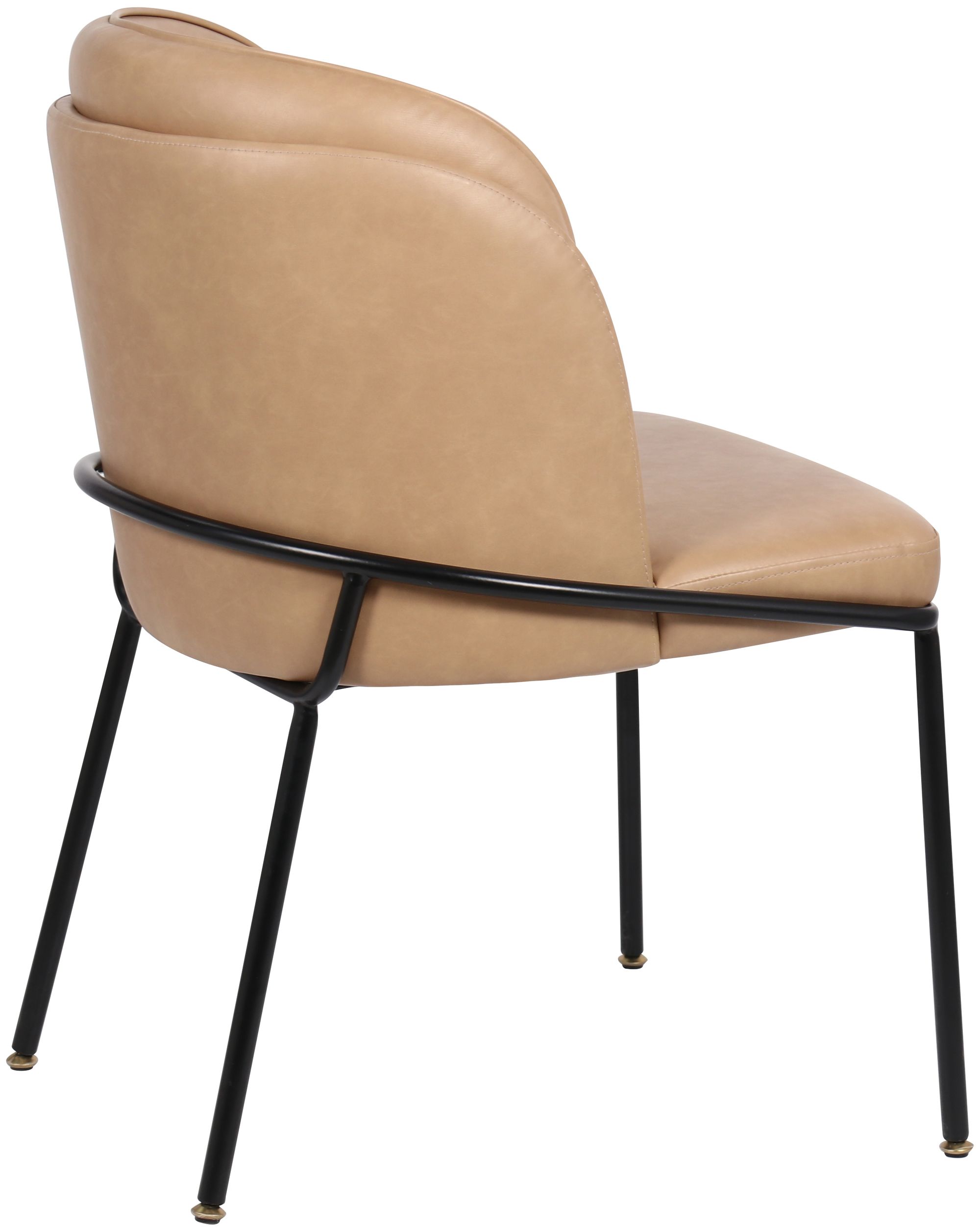 Jagger Faux Leather Dining Chair with Matte Black Iron Legs