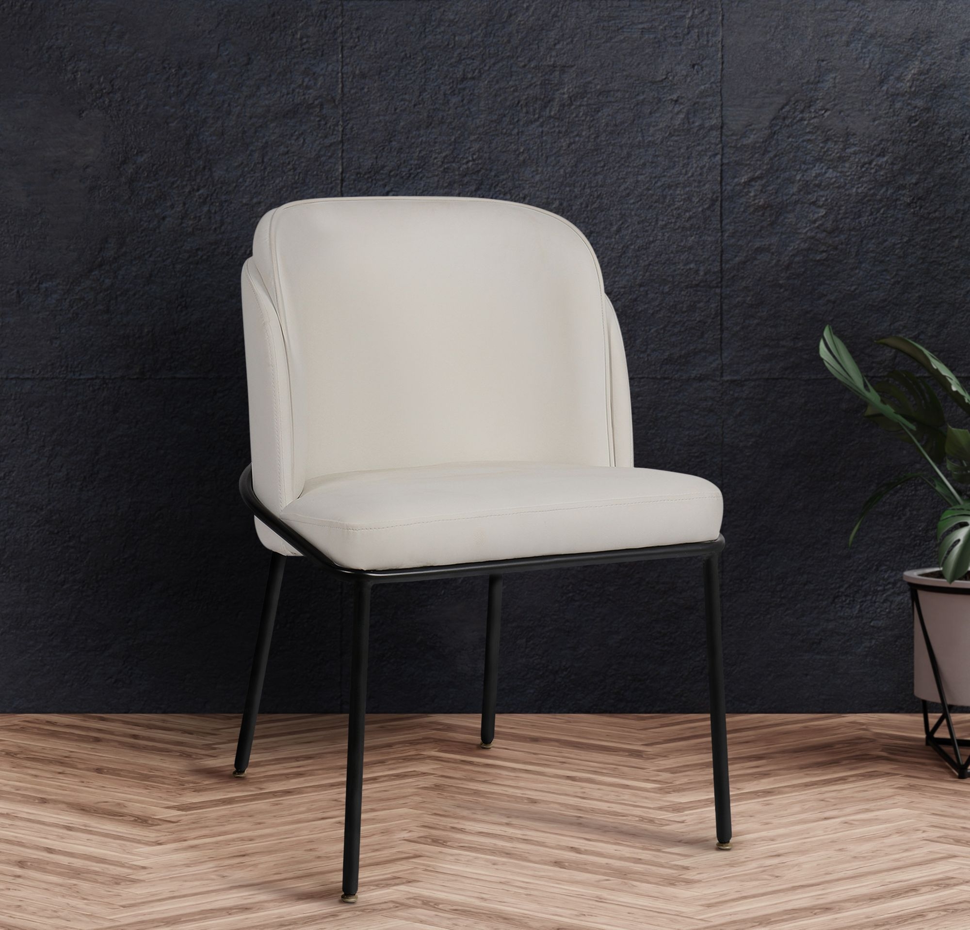 Jagger Faux Leather Dining Chair with Iron Legs