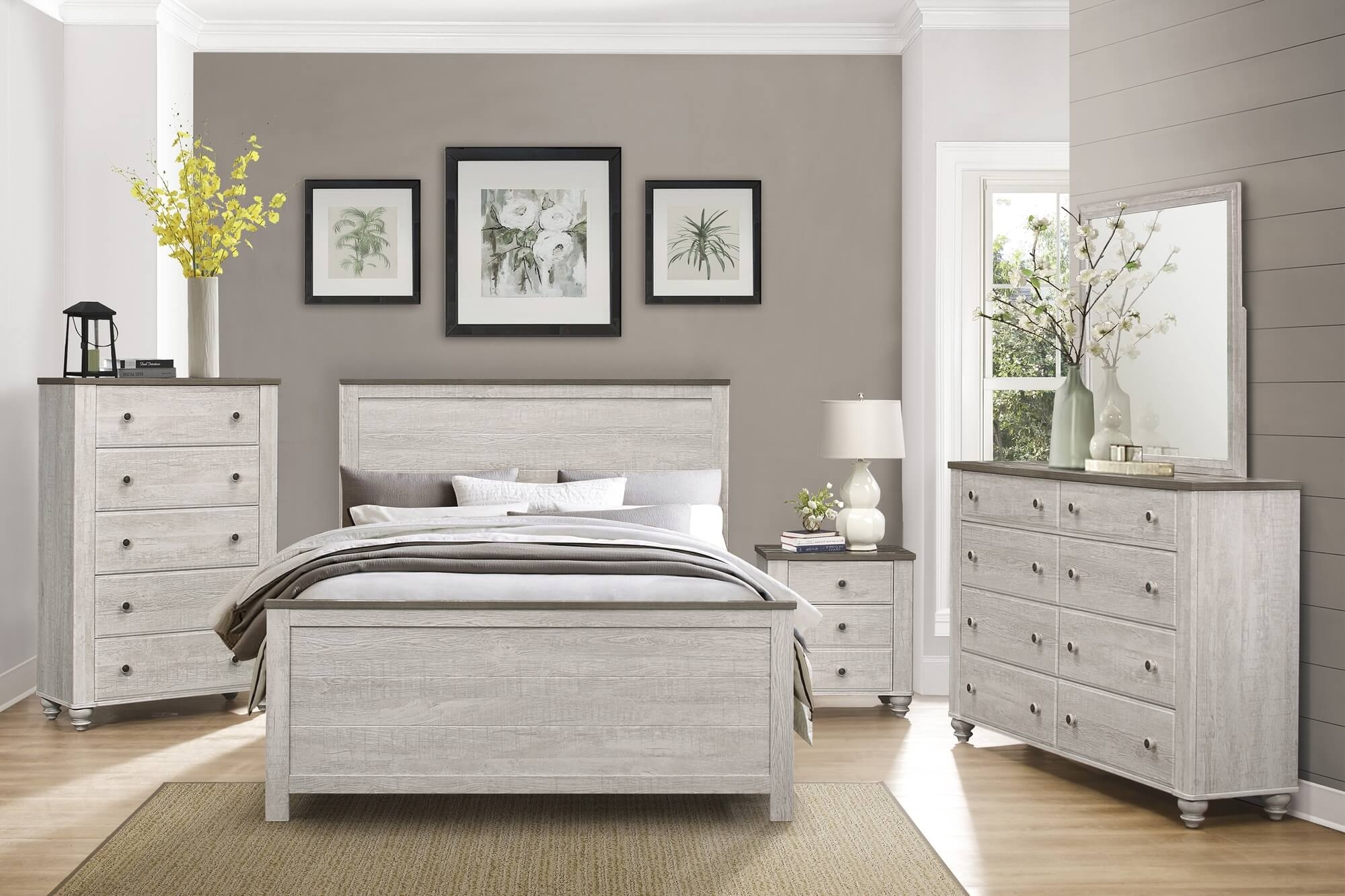 Nashville Wood/Melamine Bed, Queen Size