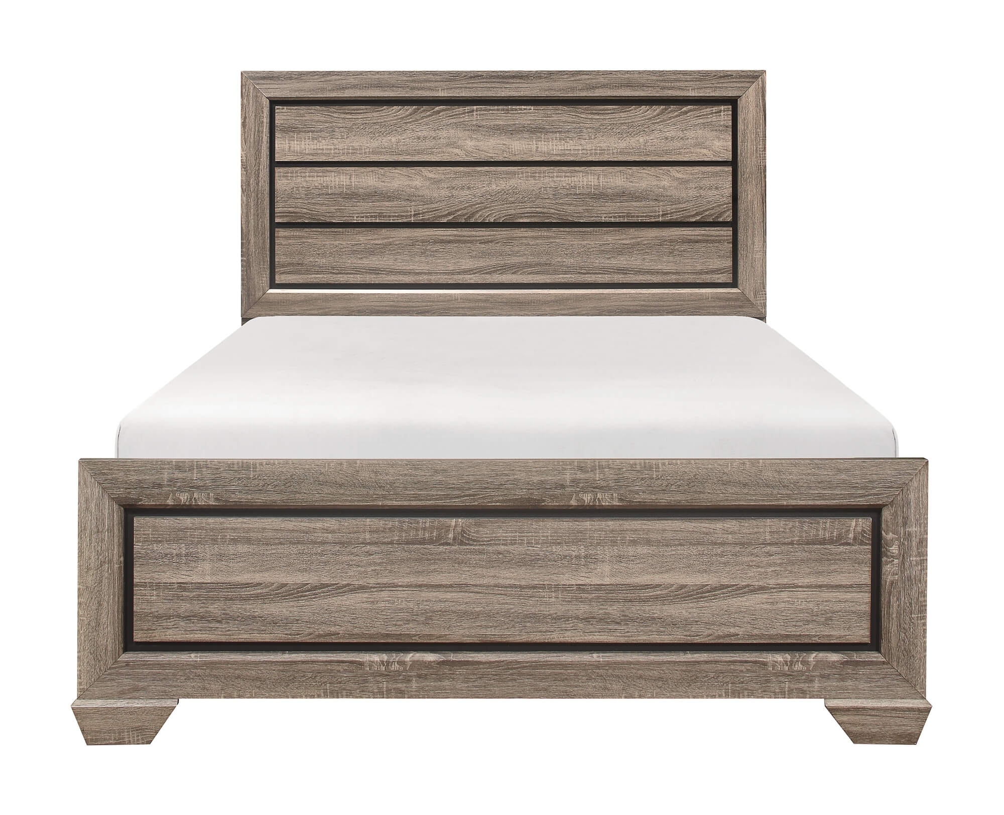 Beechnut Wood/Wood Veneer Panel Bed
