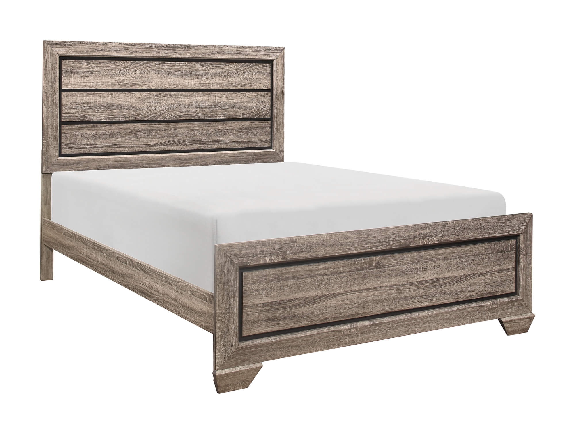 Beechnut Wood/Wood Veneer Panel Bedroom Set