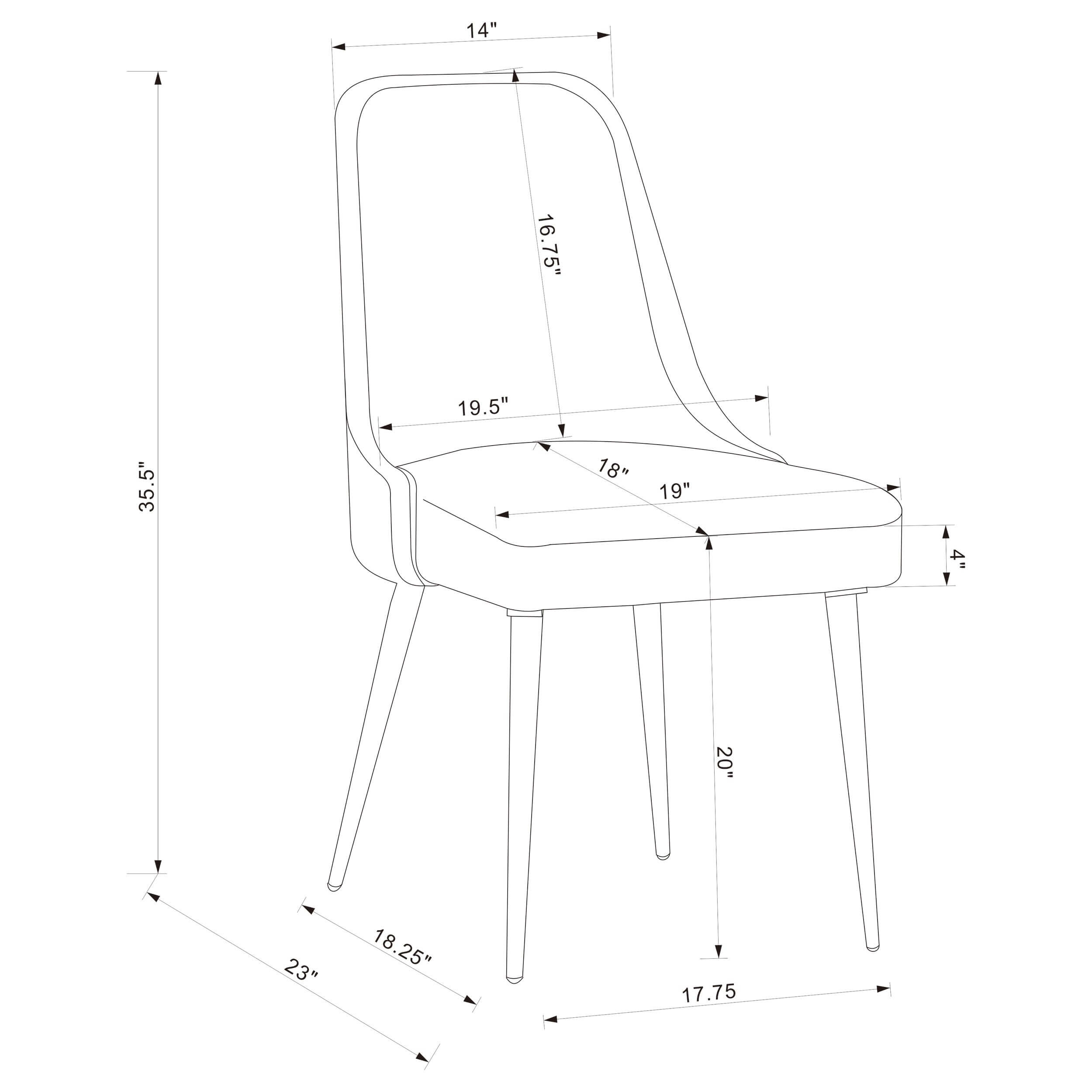 Alan Fabric Dining Chair