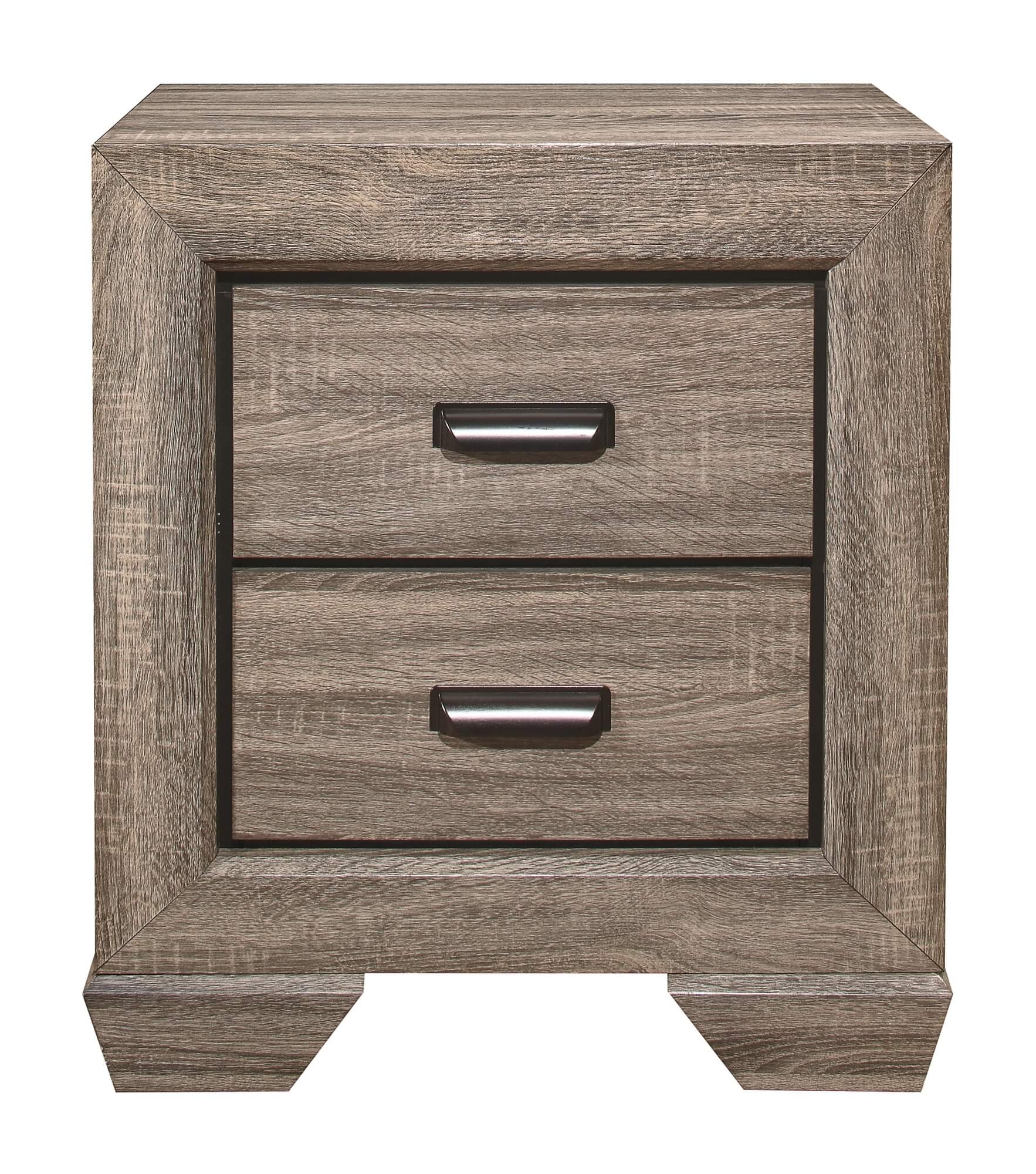 Beechnut Wood/Wood Veneer Panel Bedroom Set