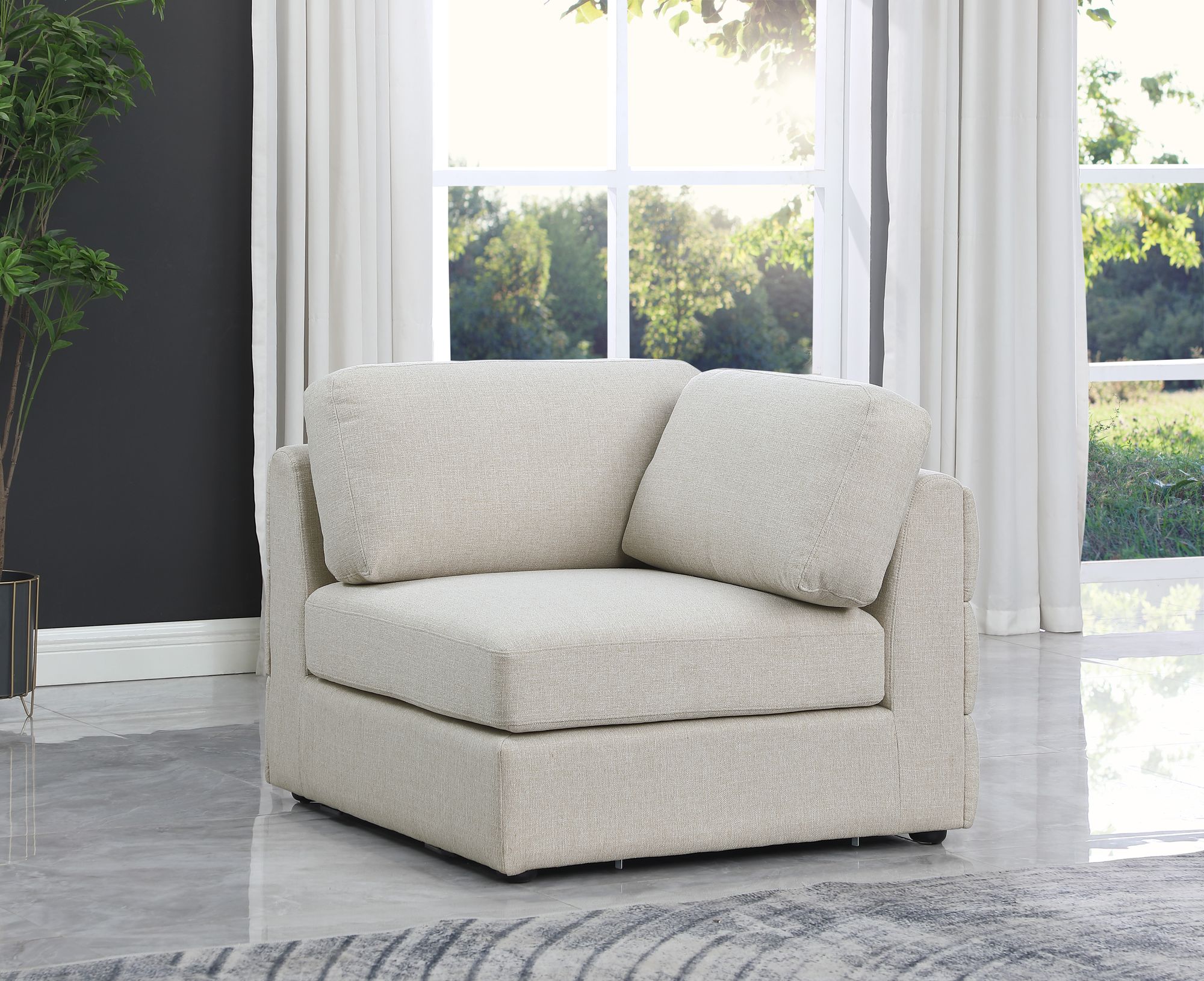 Beckham Linen Modular Corner Chair
