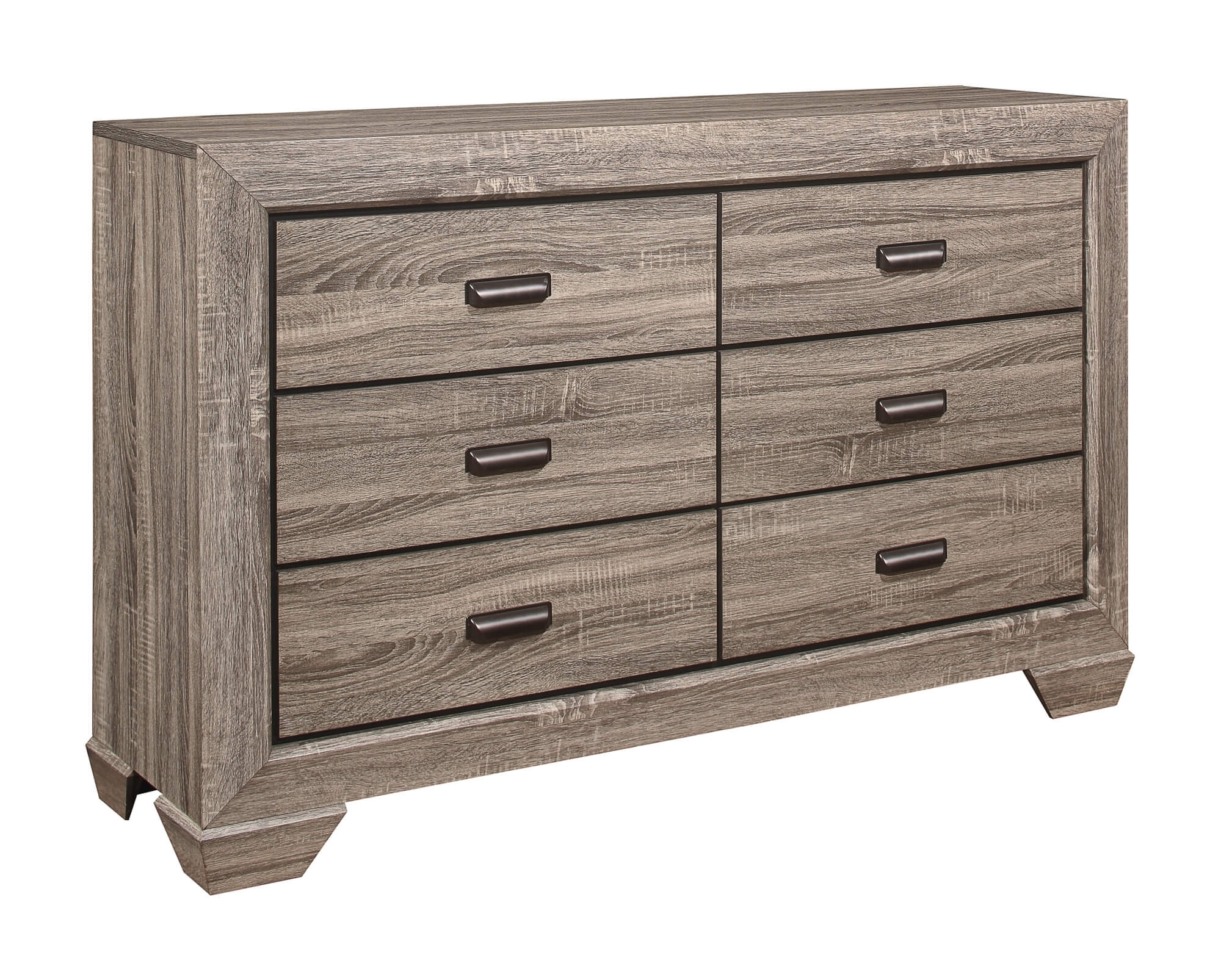 Beechnut Wood/Wood Veneer Panel Bedroom Set