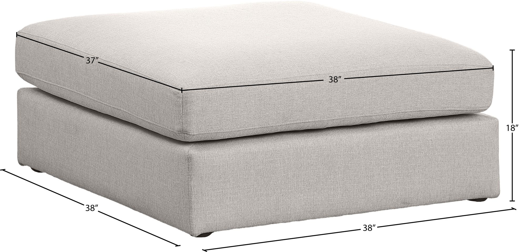 Beckham Linen Modular Ottoman
