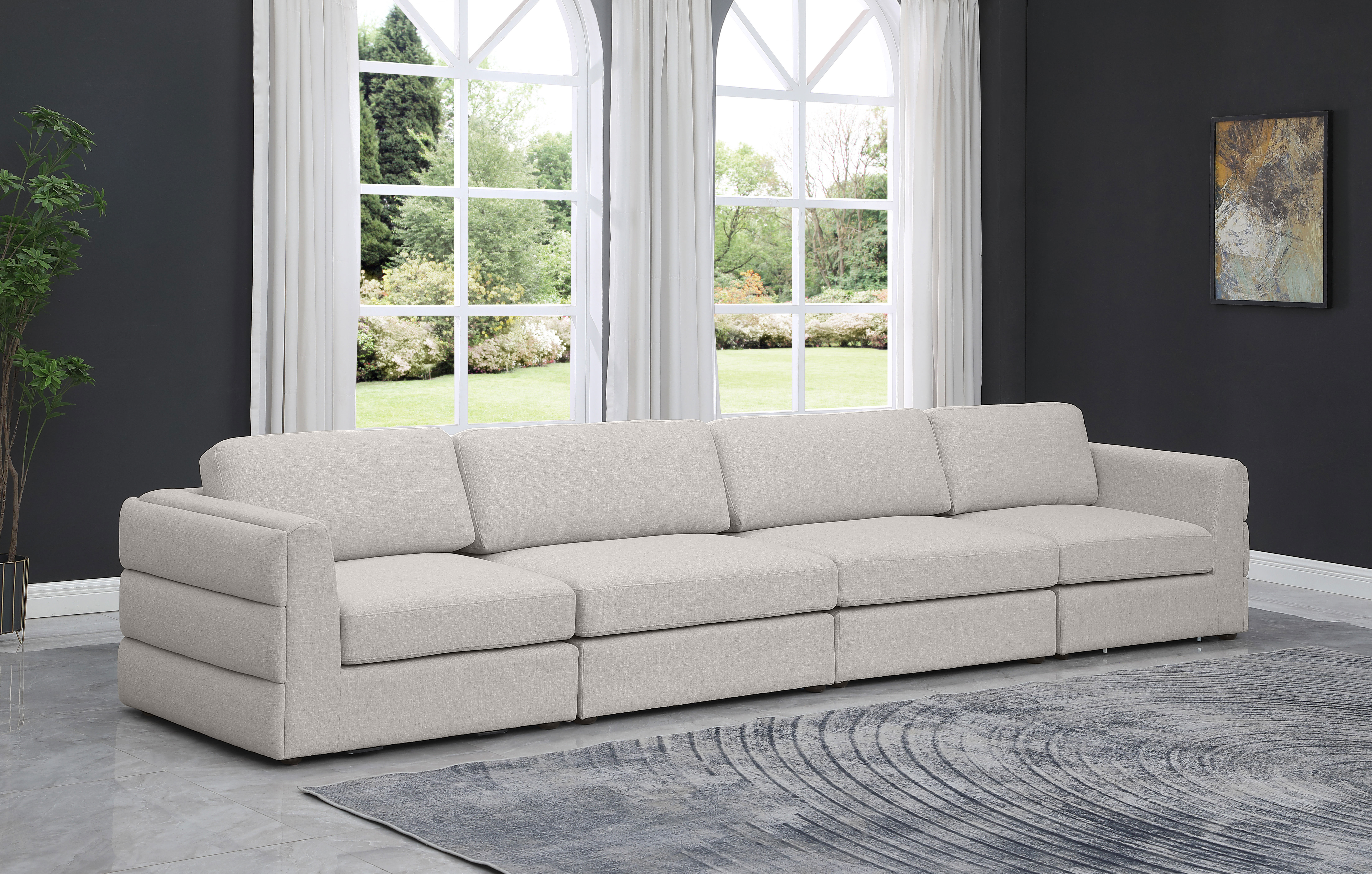 Beckham 152" Linen Modular Sofa