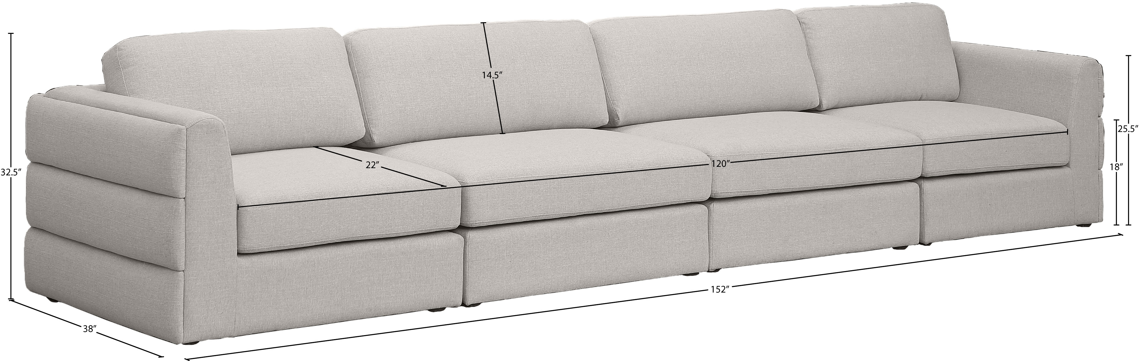 Beckham 152" Linen Modular Sofa