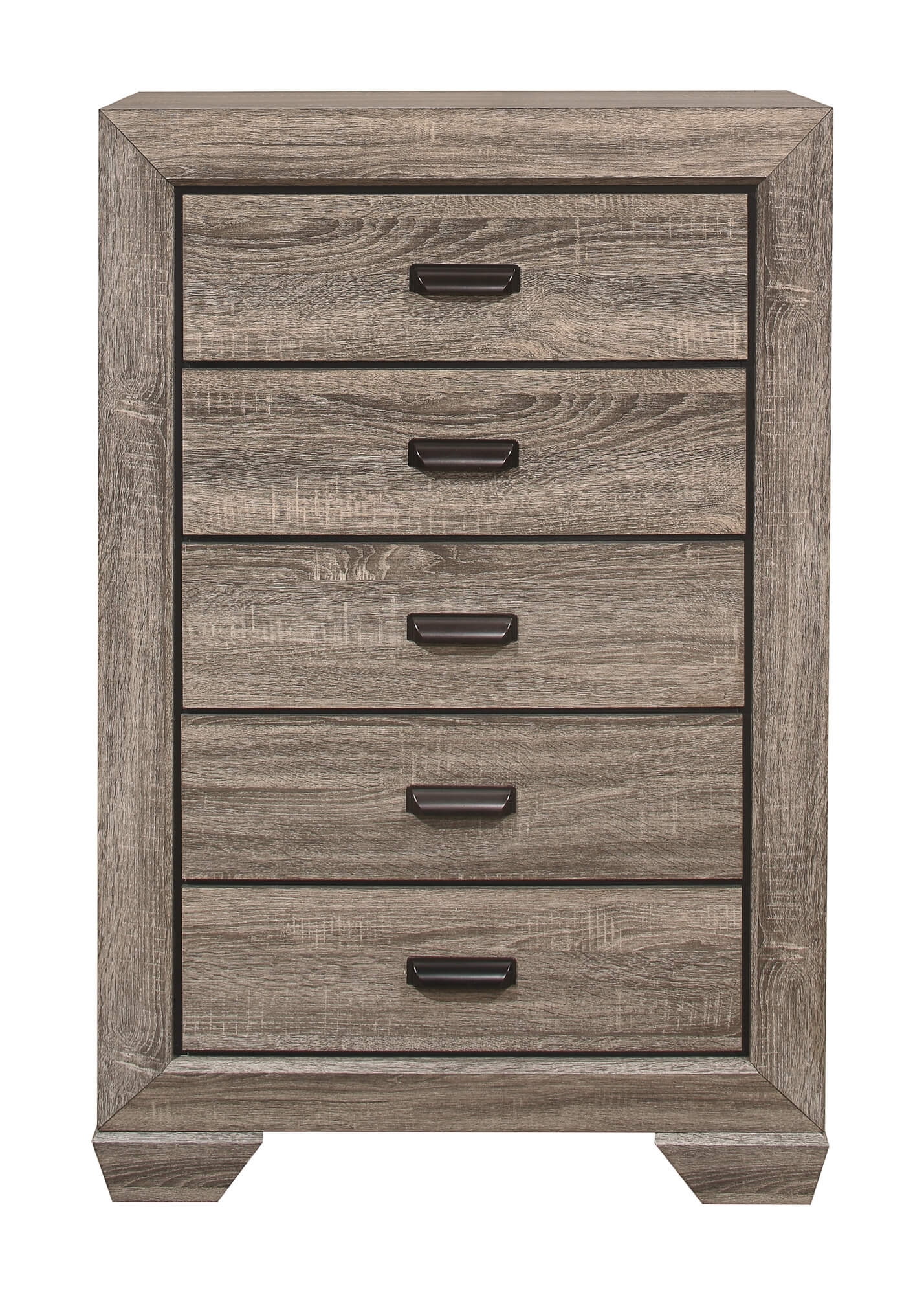 Beechnut Wood/Wood Veneer Panel Bedroom Set