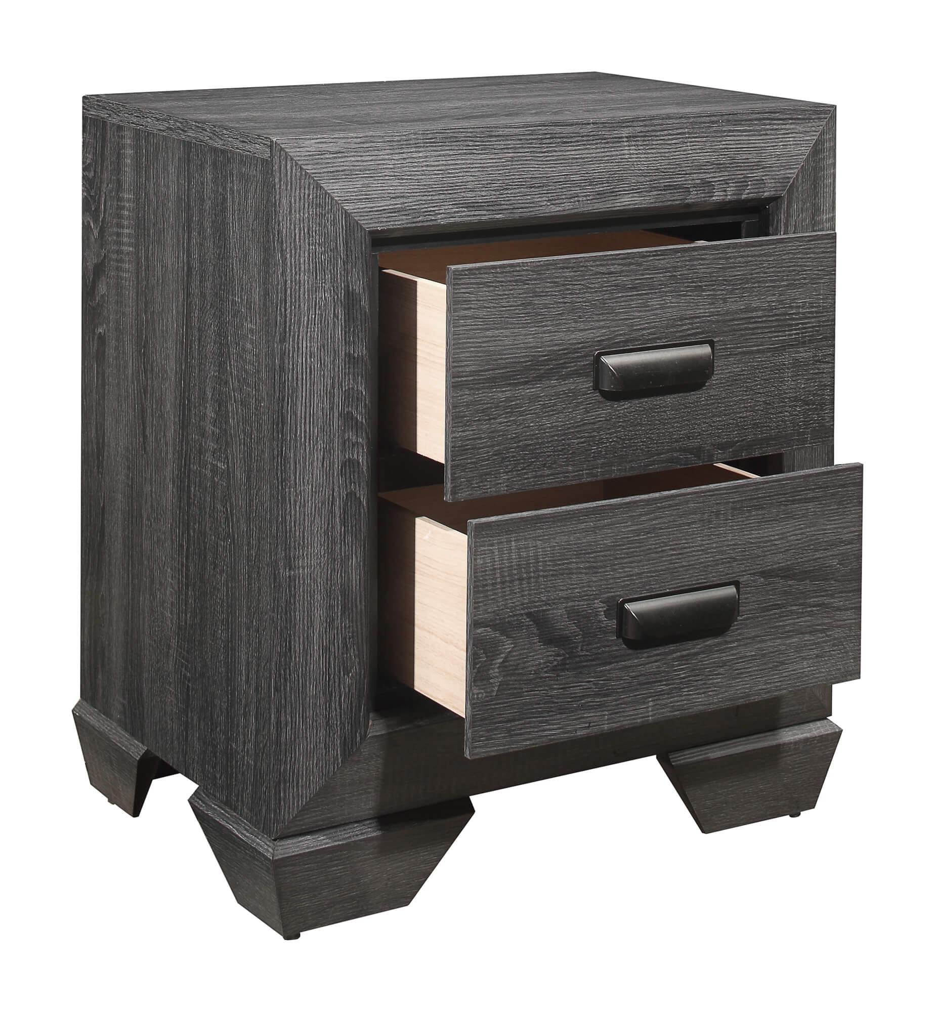 Beechnut Wood/Wood Veneer Panel Bedroom Set