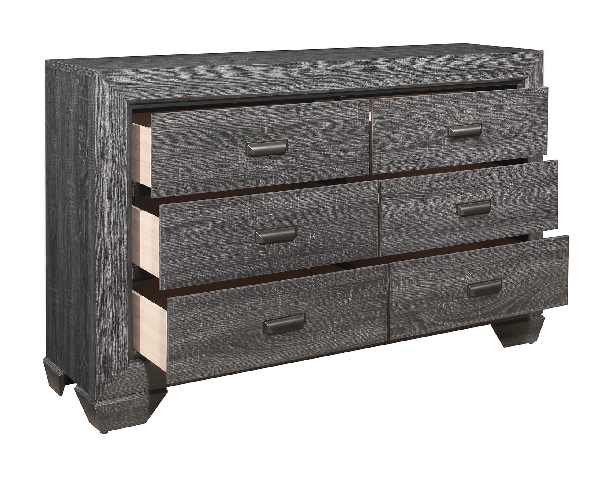 Beechnut Wood/Wood Veneer Panel Bedroom Set