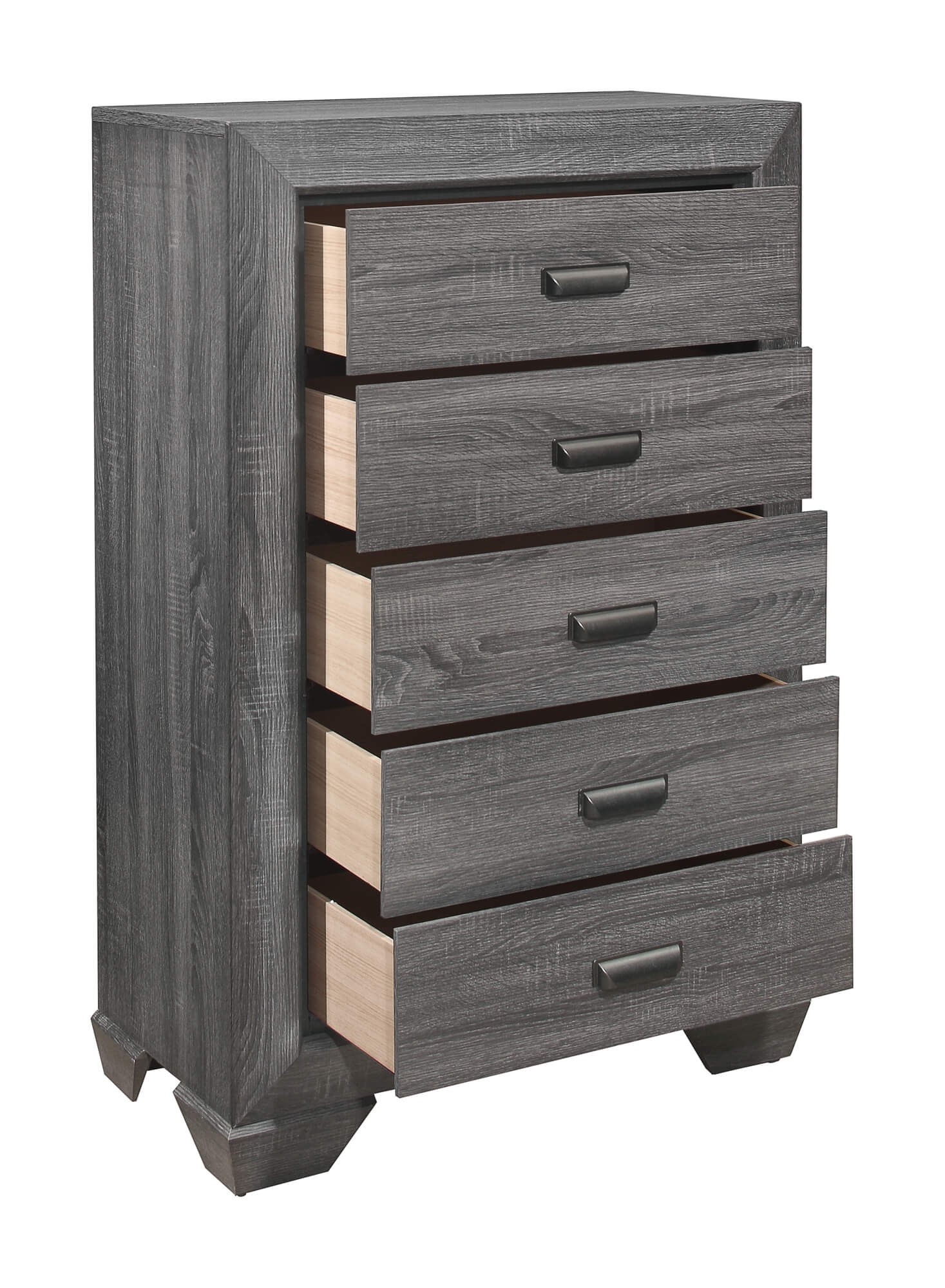Beechnut Wood/Wood Veneer Panel Bedroom Set