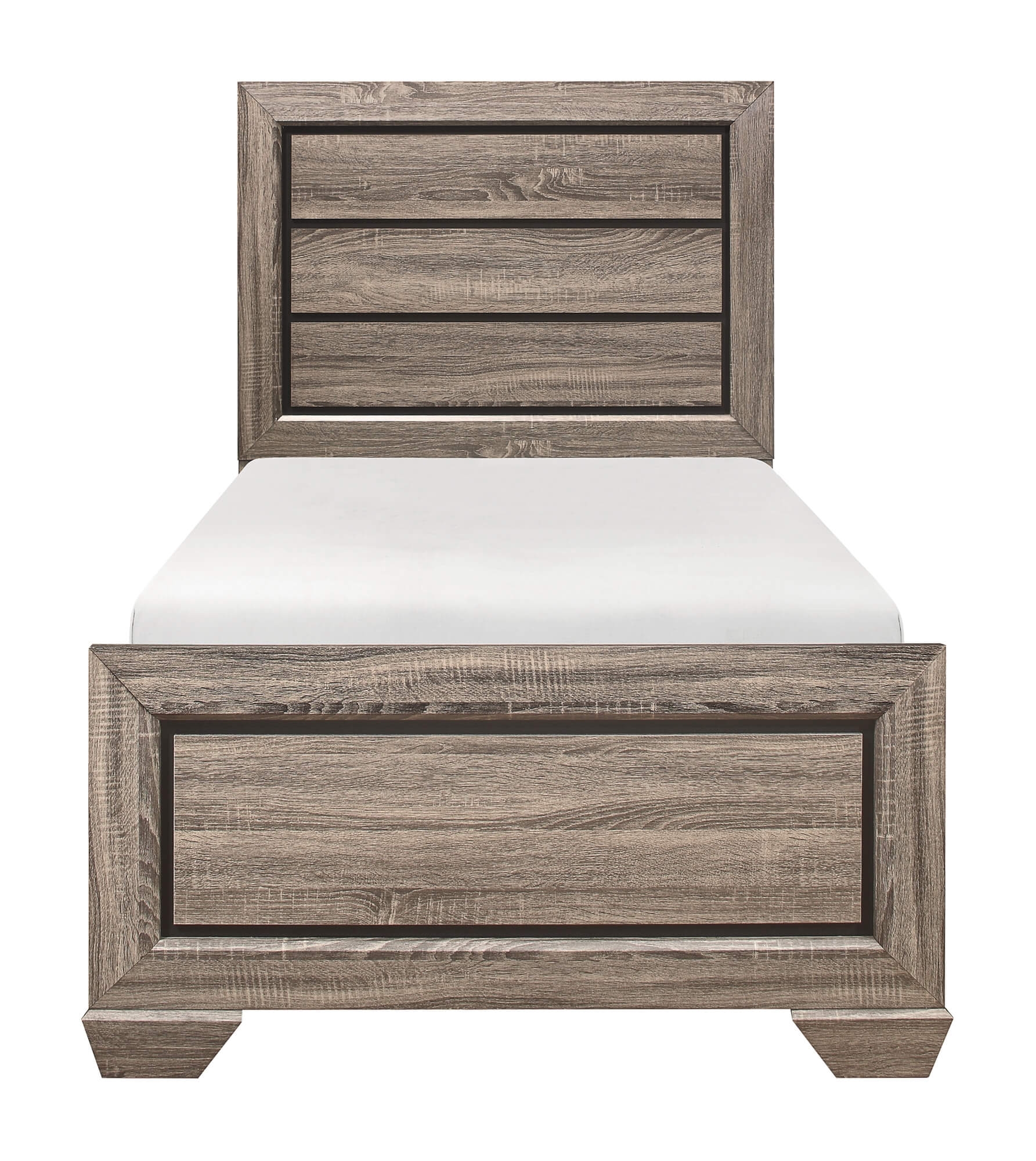 Beechnut Wood/Wood Veneer Panel Youth Twin Bed