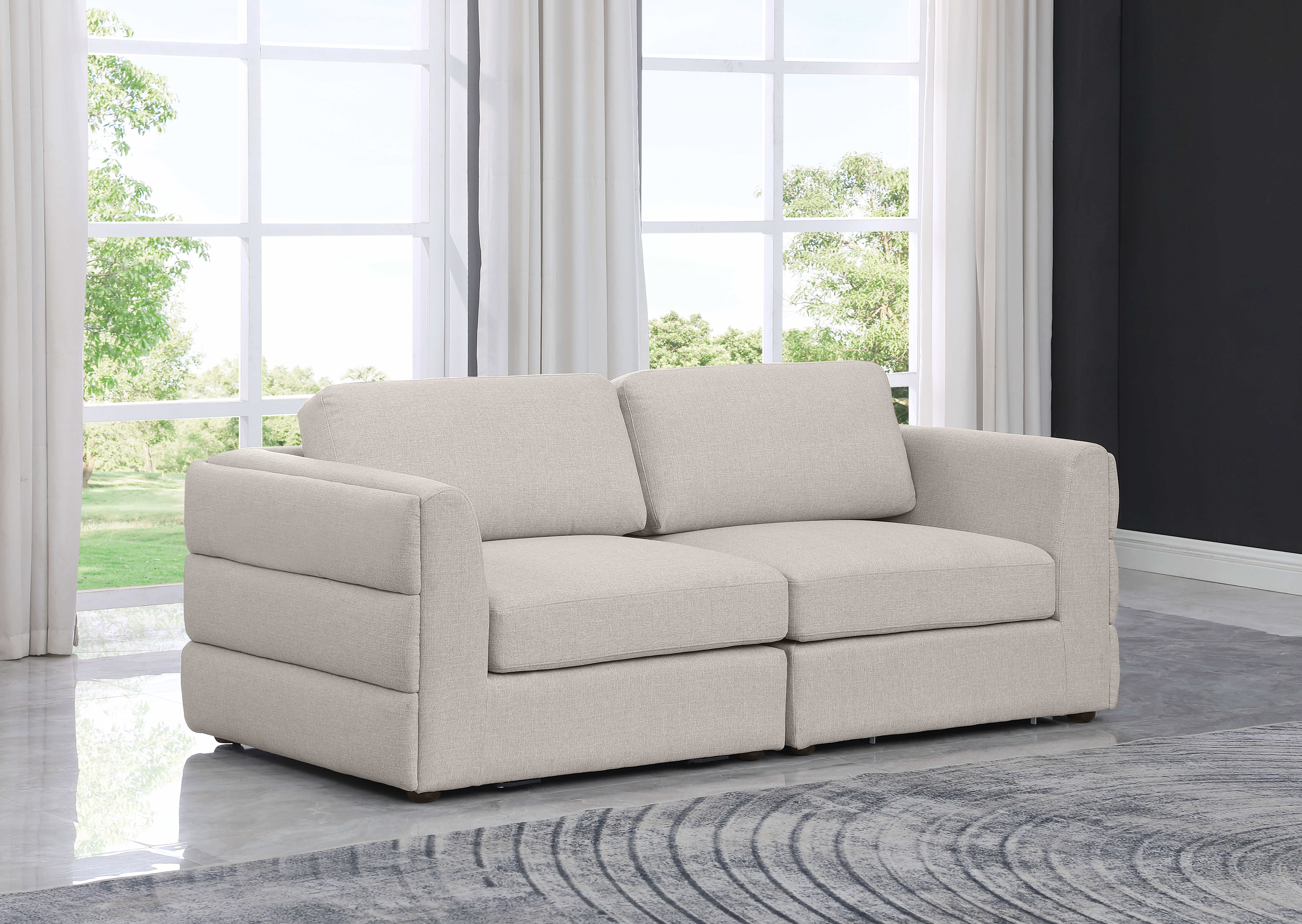 Beckham 76" Linen Modular Sofa