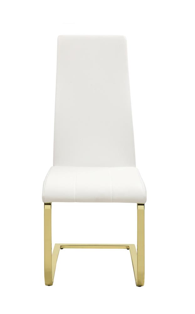 Montclair Leatherette Side Chair with Metal Base