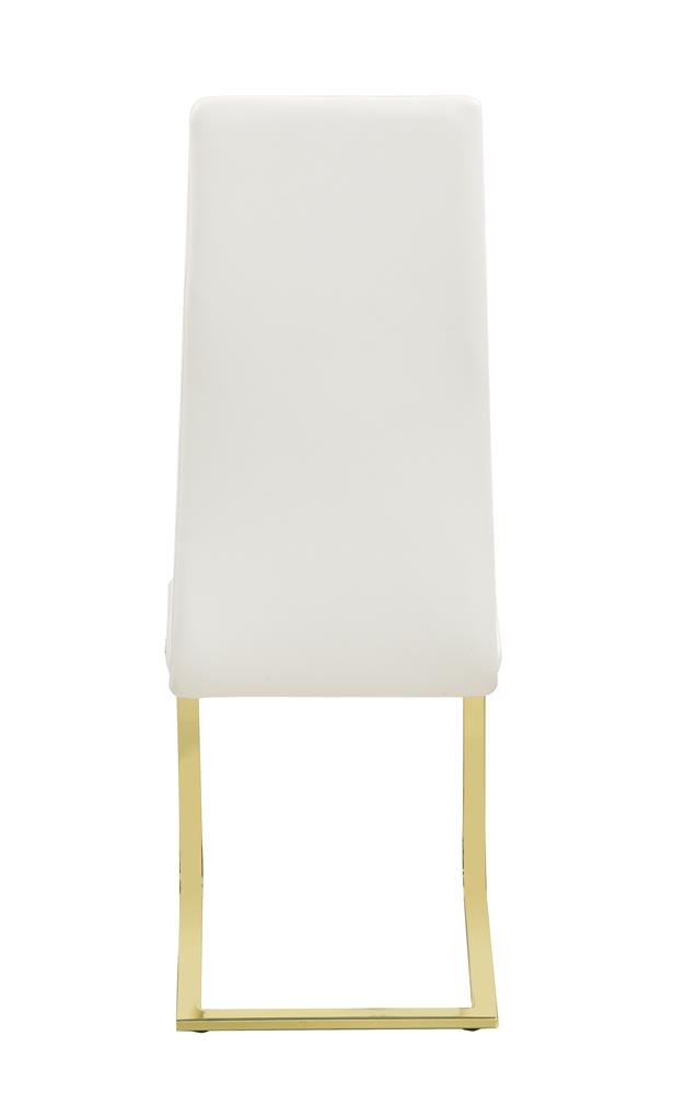 Montclair Leatherette Side Chair with Metal Base