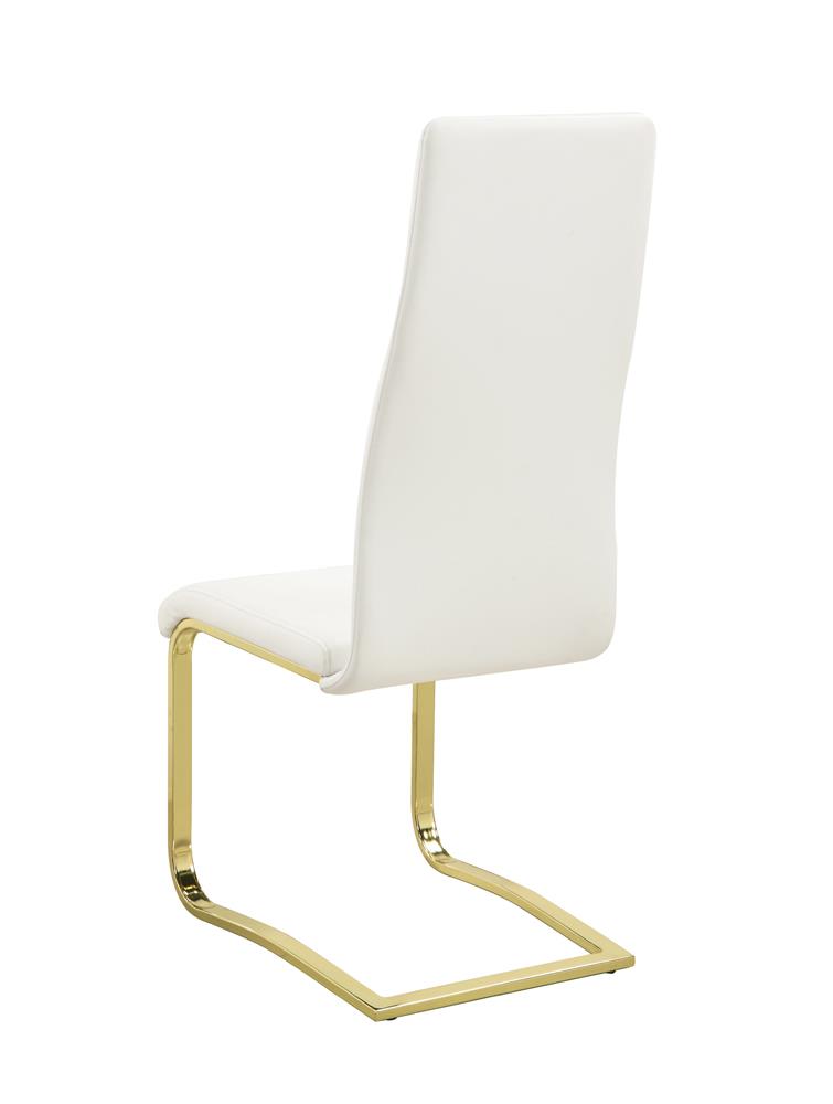 Montclair Leatherette Side Chair with Metal Base