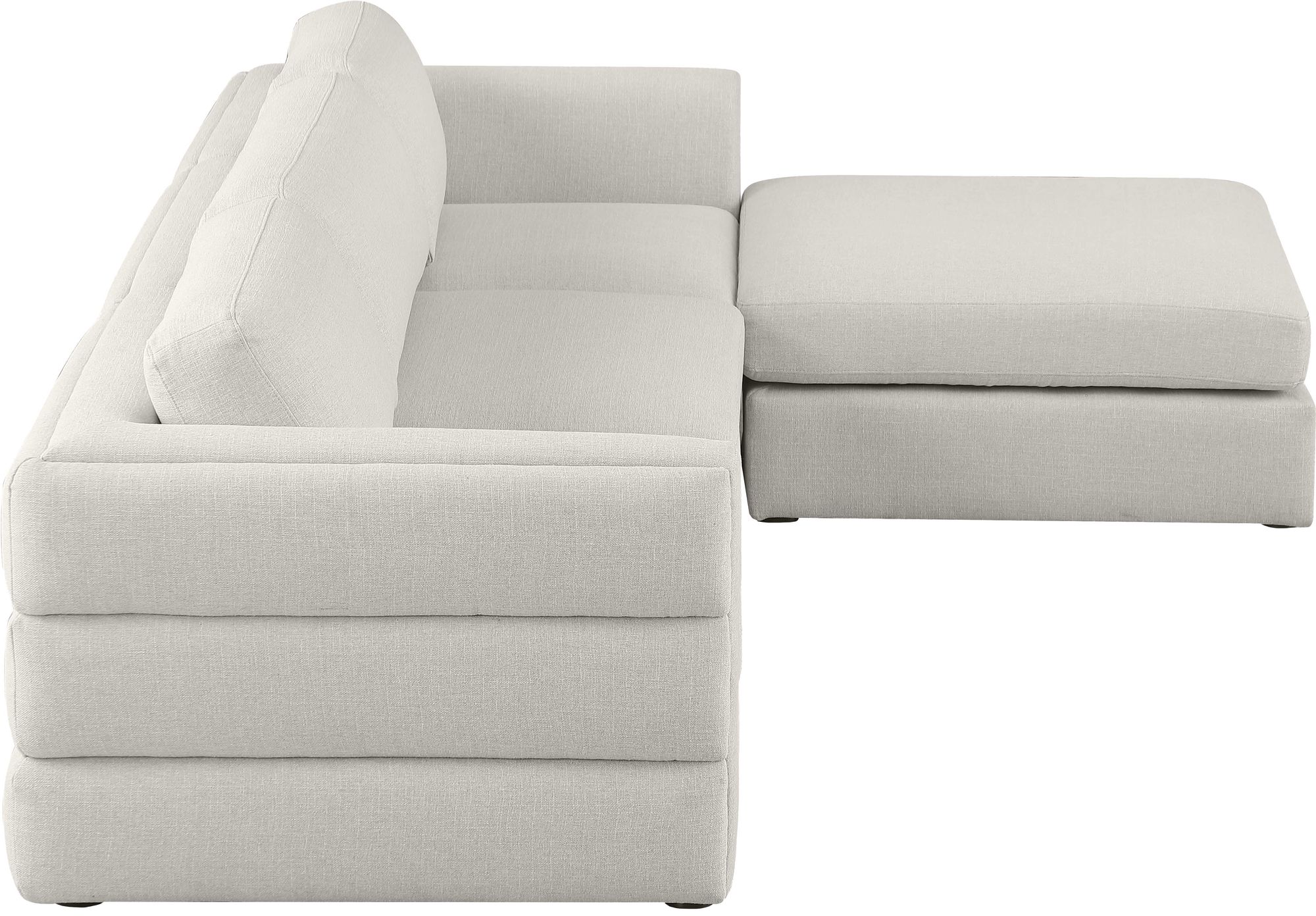 Beckham 114" Linen Modular 4-Piece Sectional